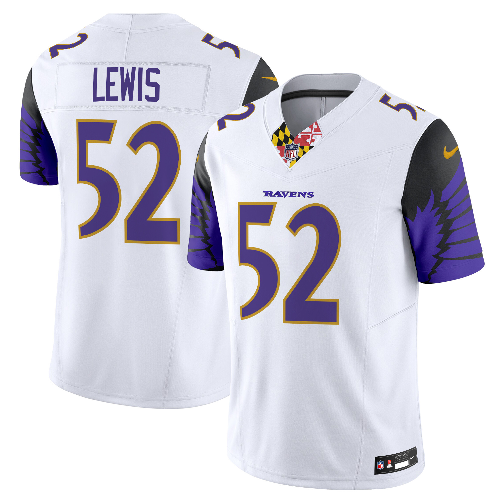 Men's Ray Lewis Baltimore Ravens Special Vapor Limited White Jersey - All Stitched