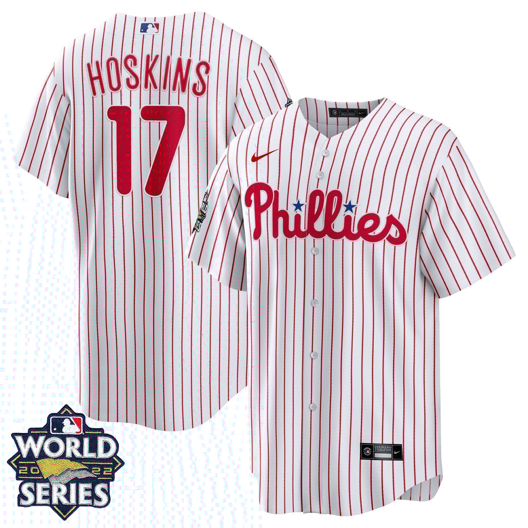 Men's Rhys Hoskins Philadelphia Phillies Gold 2022 World Series Cool Home Jersey - All Stitched