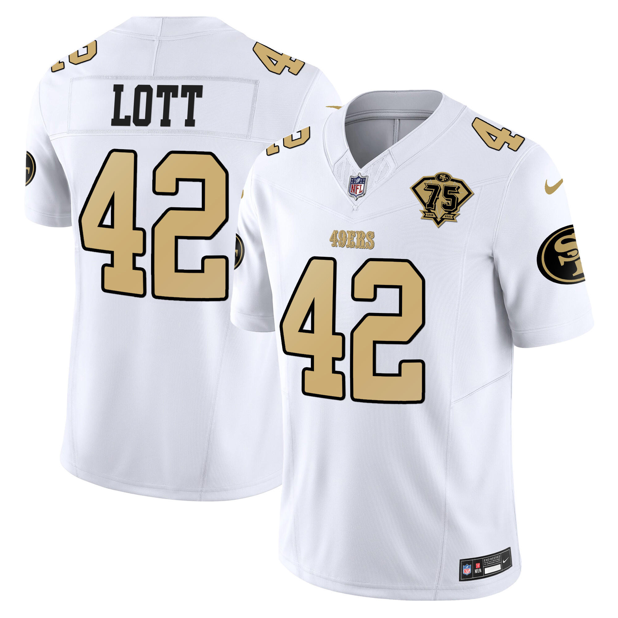 Men's Ronnie Lott San Francisco 49ers Special Vapor Limited White Jersey - All Stitched