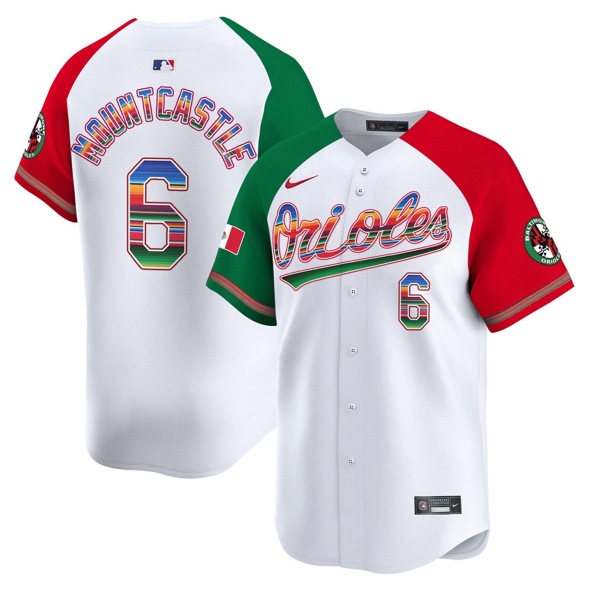 Men's Ryan Mountcastle Baltimore Orioles Mexico Vapor Premier Limited Alternate Jersey - All Stitched