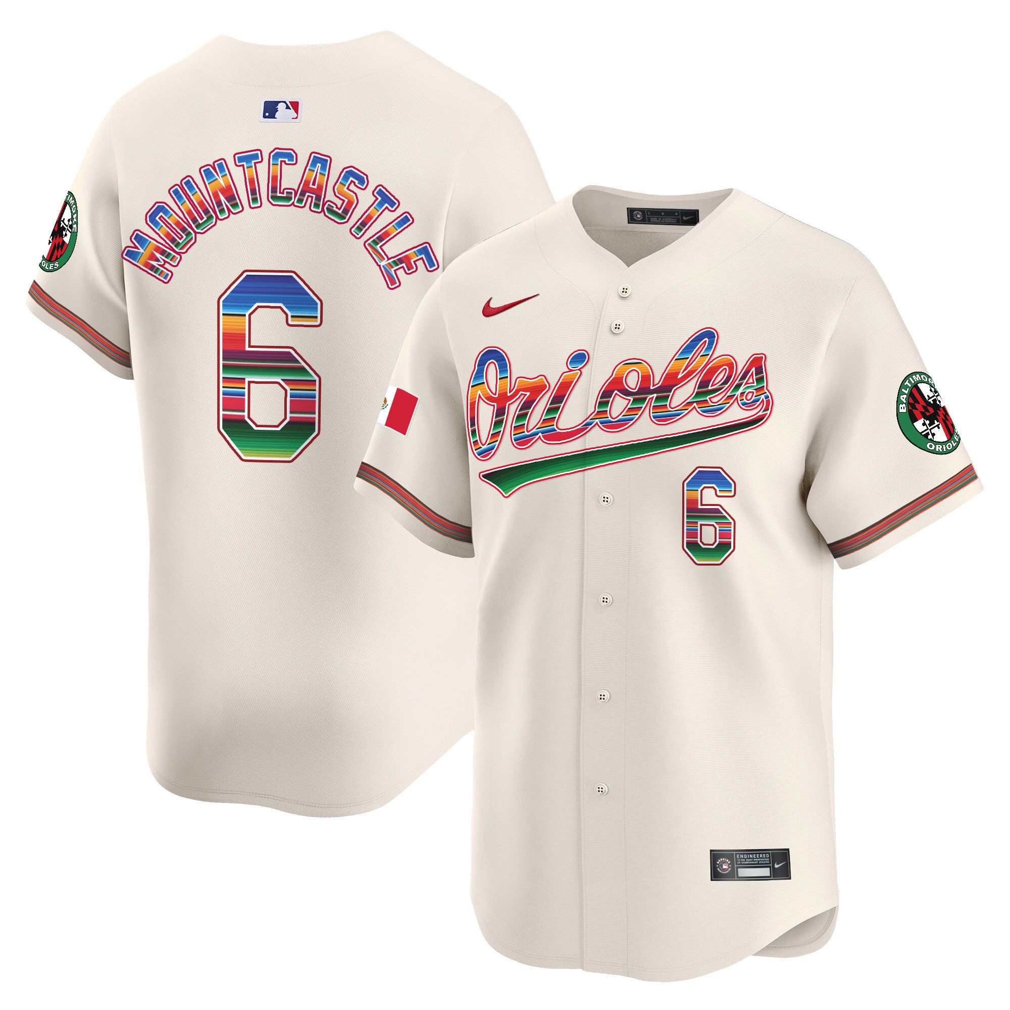Men's Ryan Mountcastle Baltimore Orioles Mexico Vapor Premier Limited Cream Jersey - All Stitched