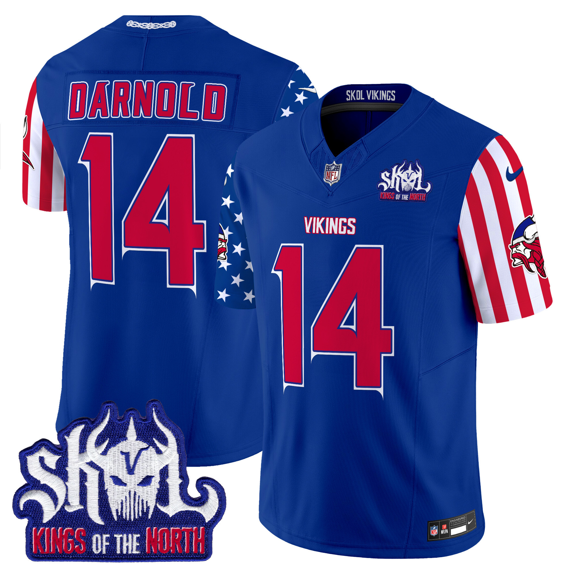 Men's Sam Darnold Minnesota Vikings American Style Vapor Limited Royal Jersey - All Stitched