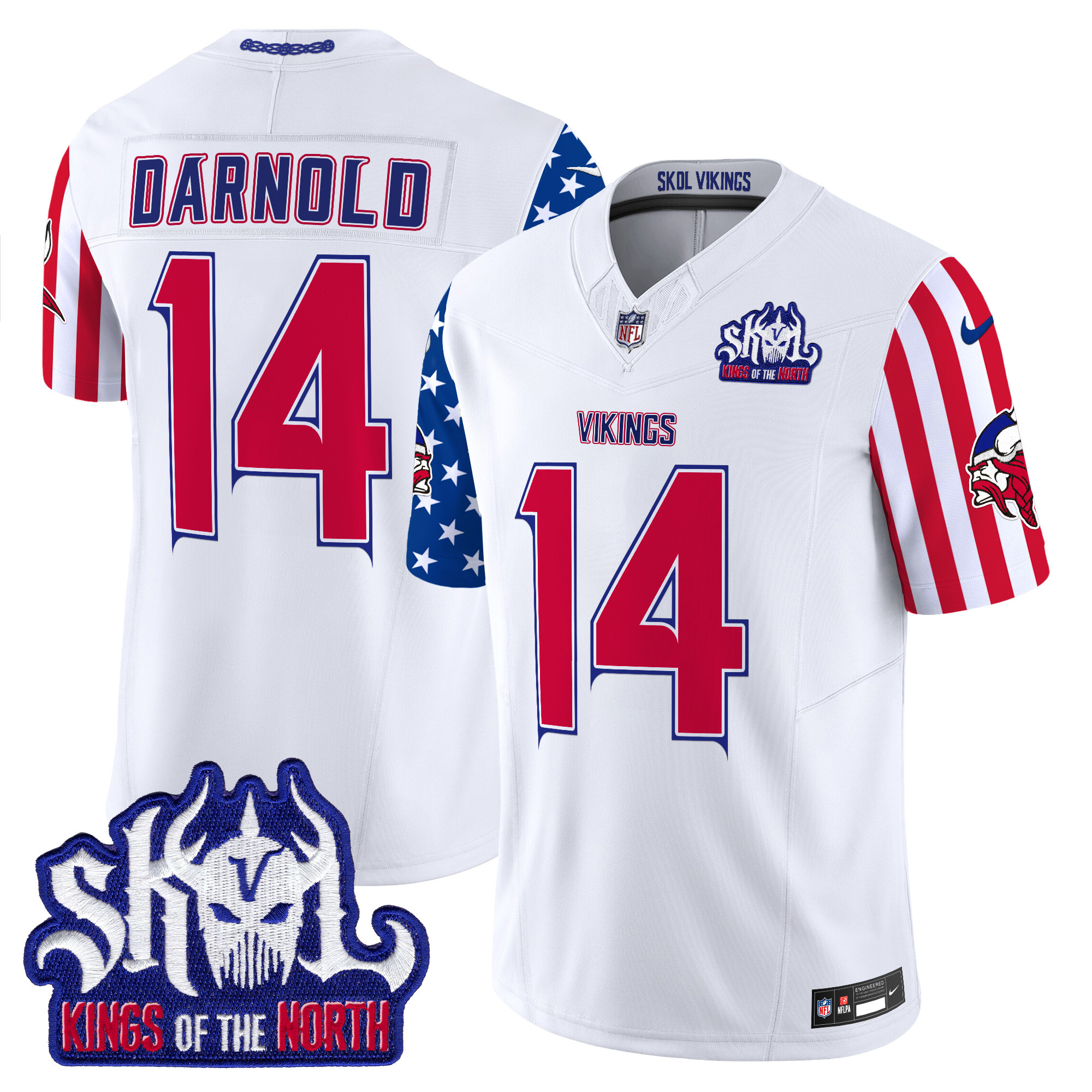 Men's Sam Darnold Minnesota Vikings American Style Vapor Limited White Jersey - All Stitched