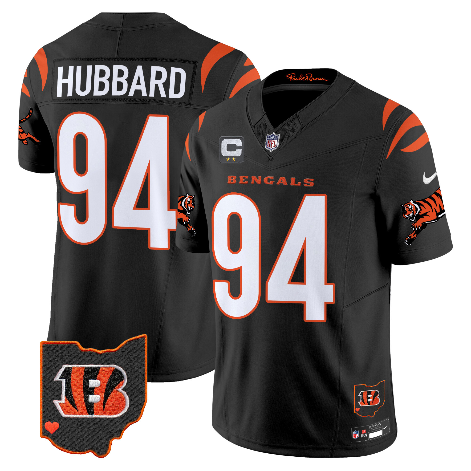 Men's Sam Hubbard Cincinnati Bengals 2024 Vapor Limited Black Jersey - All Stitched