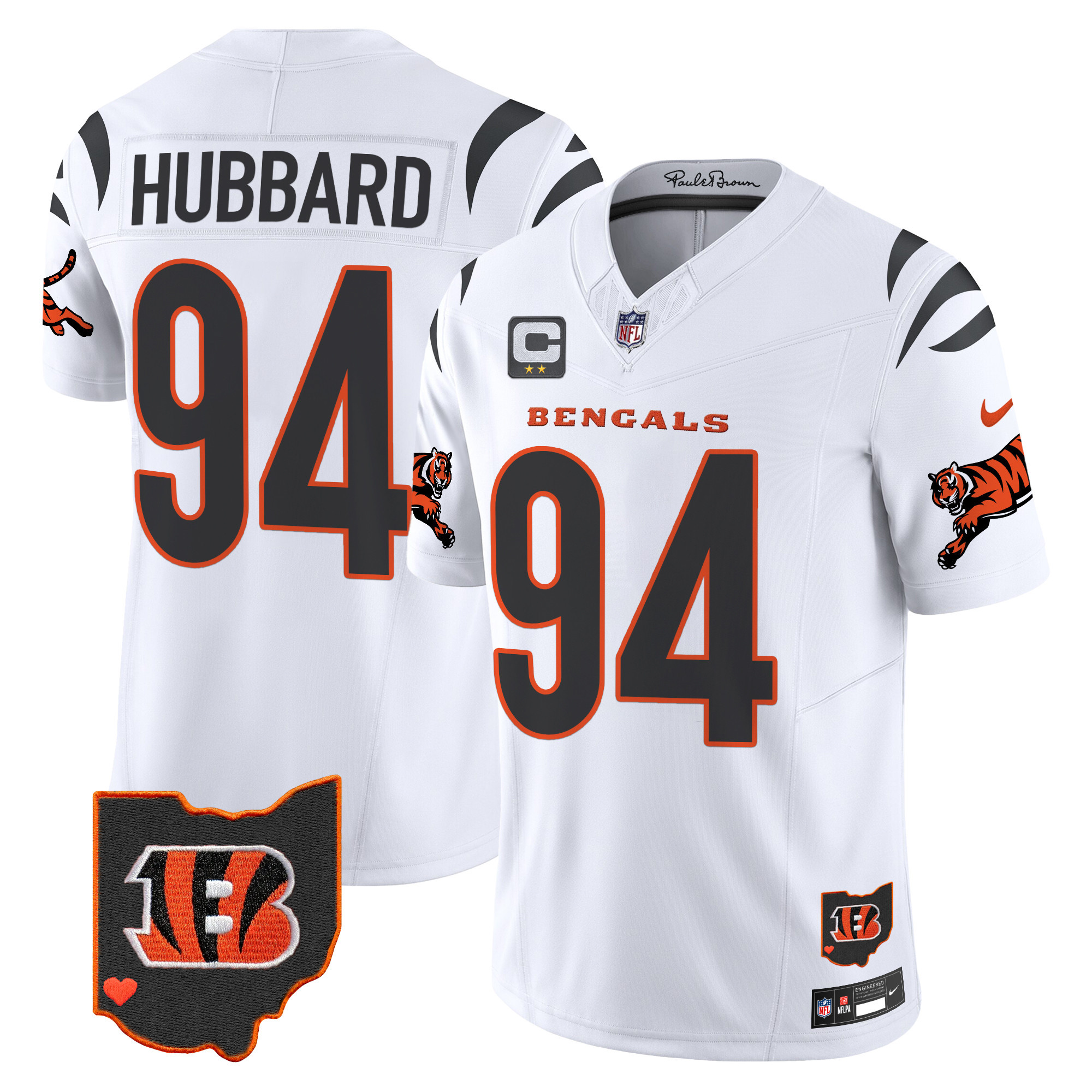 Men's Sam Hubbard Cincinnati Bengals 2024 Vapor Limited White Jersey - All Stitched