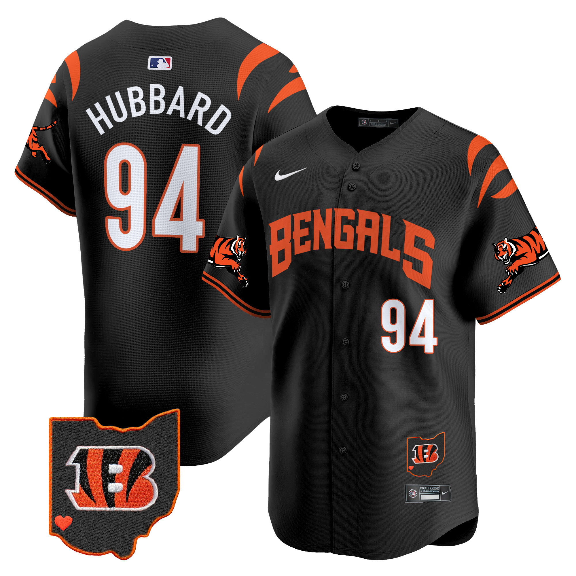Men's Sam Hubbard Cincinnati Bengals Vapor Premier Limited Black Jersey - All Stitched
