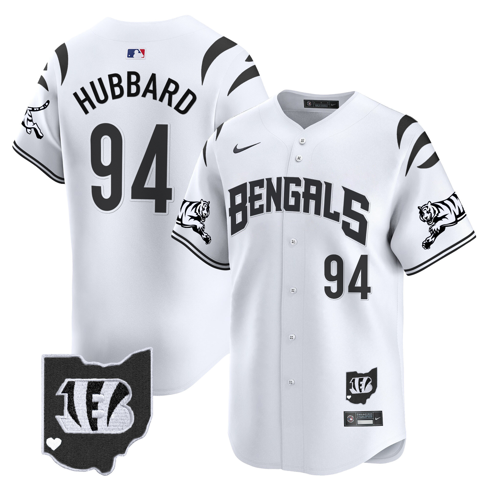 Men's Sam Hubbard Cincinnati Bengals Vapor Premier Limited White Limited Jersey - All Stitched