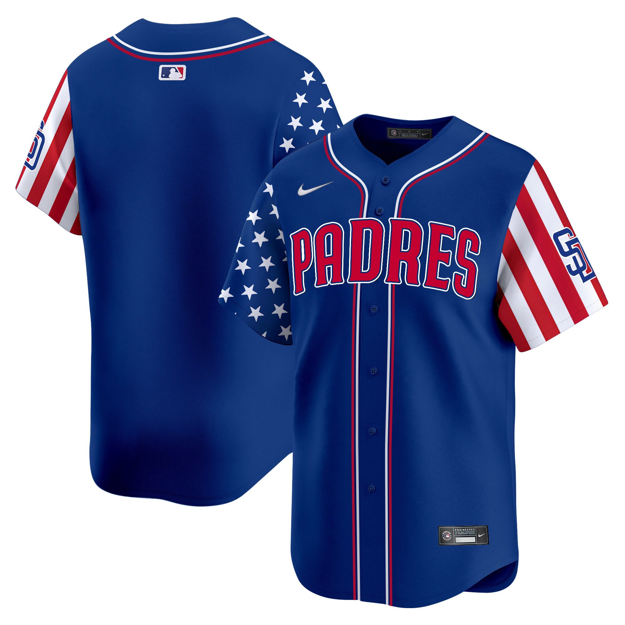 Men's San Diego Padres 2024 Independence Day Vapor Premier Limited Royal Jersey - All Stitched
