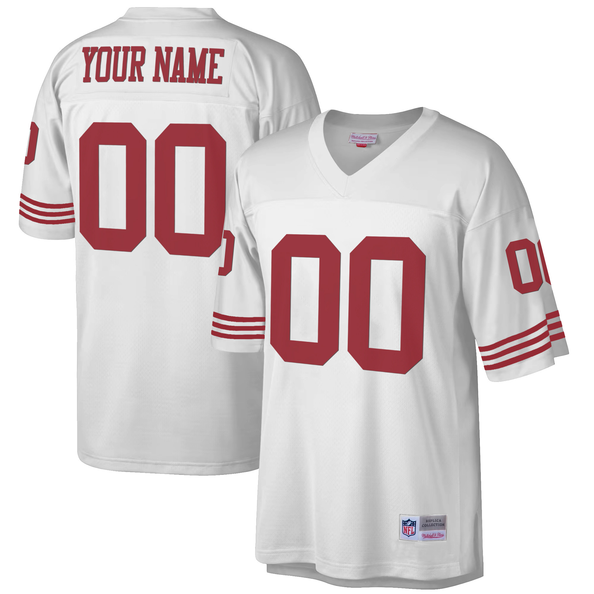 Men's San Francisco 49ers 1990 Big & Tall Custom White Jersey - All Stitched