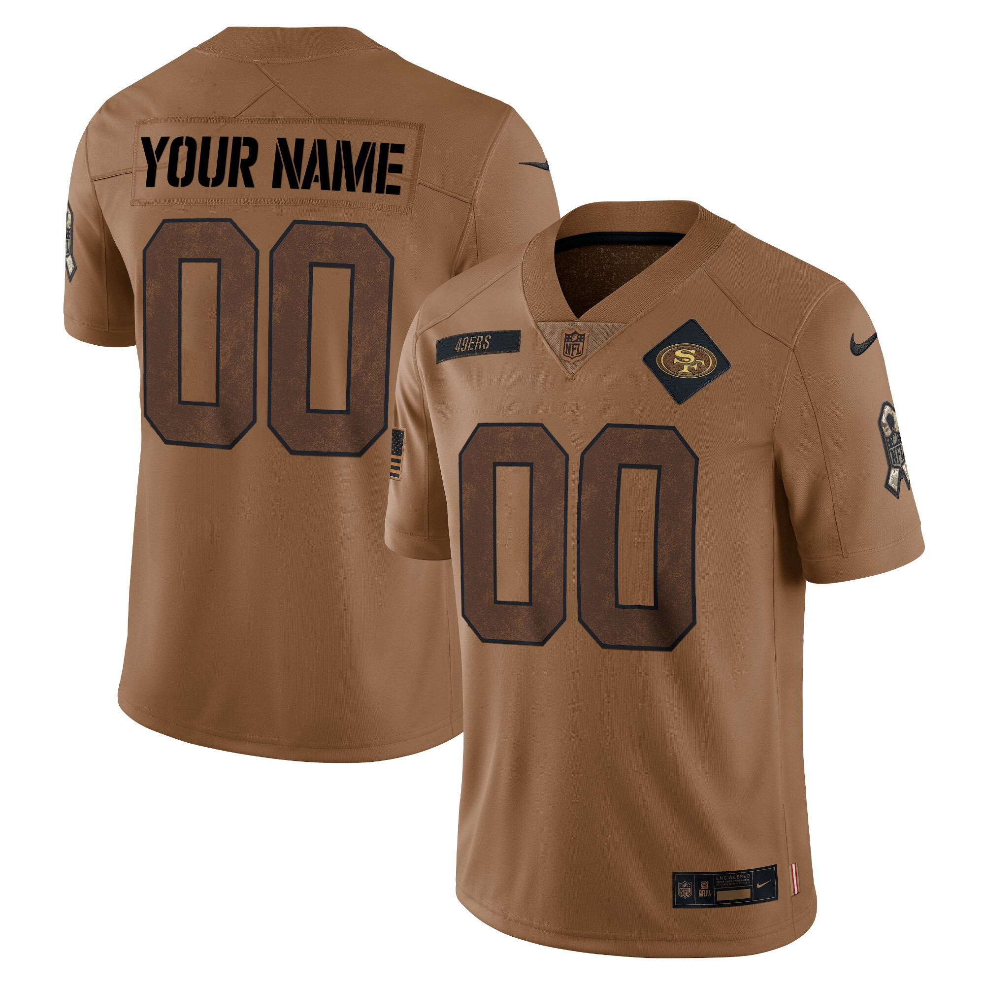 Men's San Francisco 49ers 2023 Salute to Service Custom Jersey