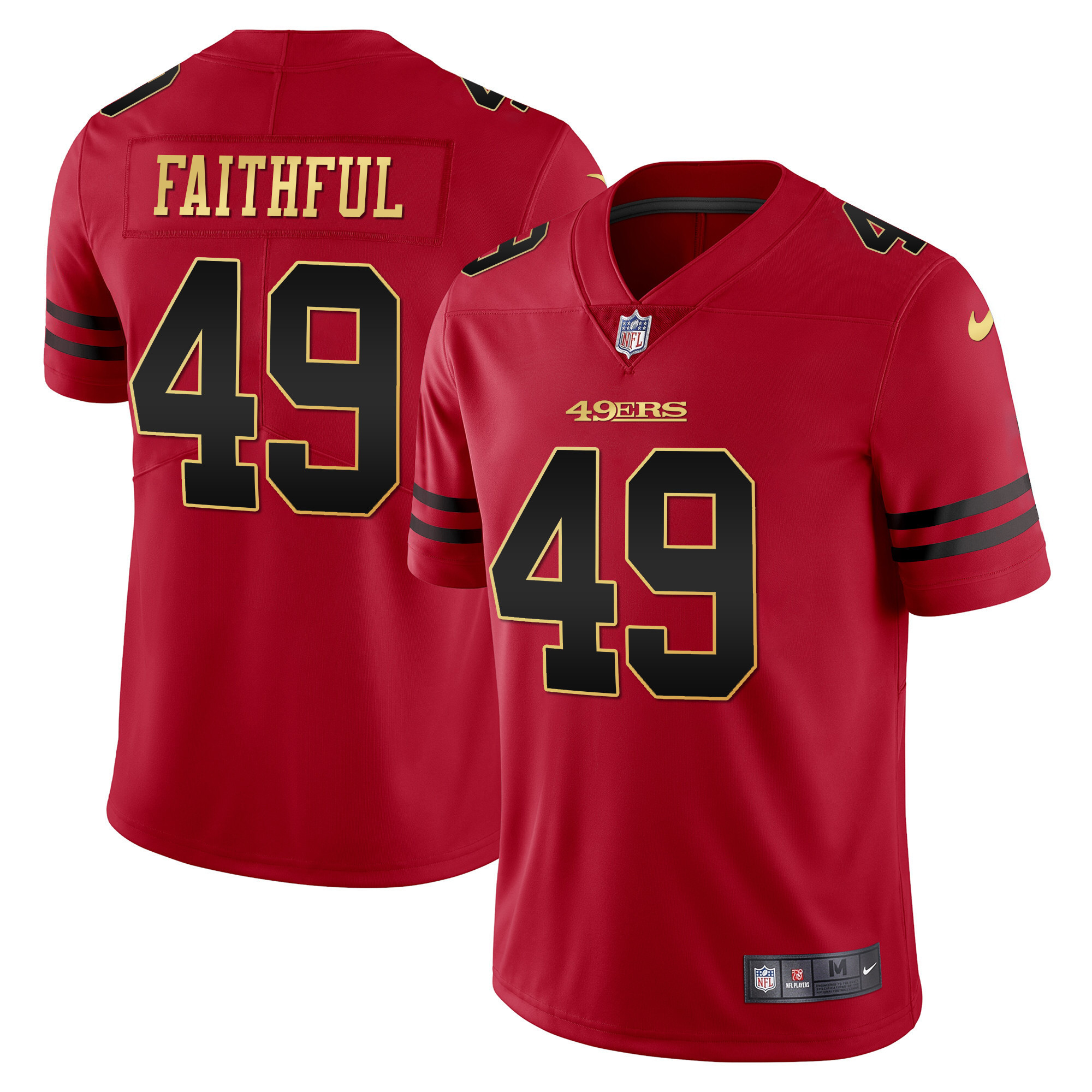 Men's San Francisco 49ers Faithful Vapor Red Jersey - All Stitched