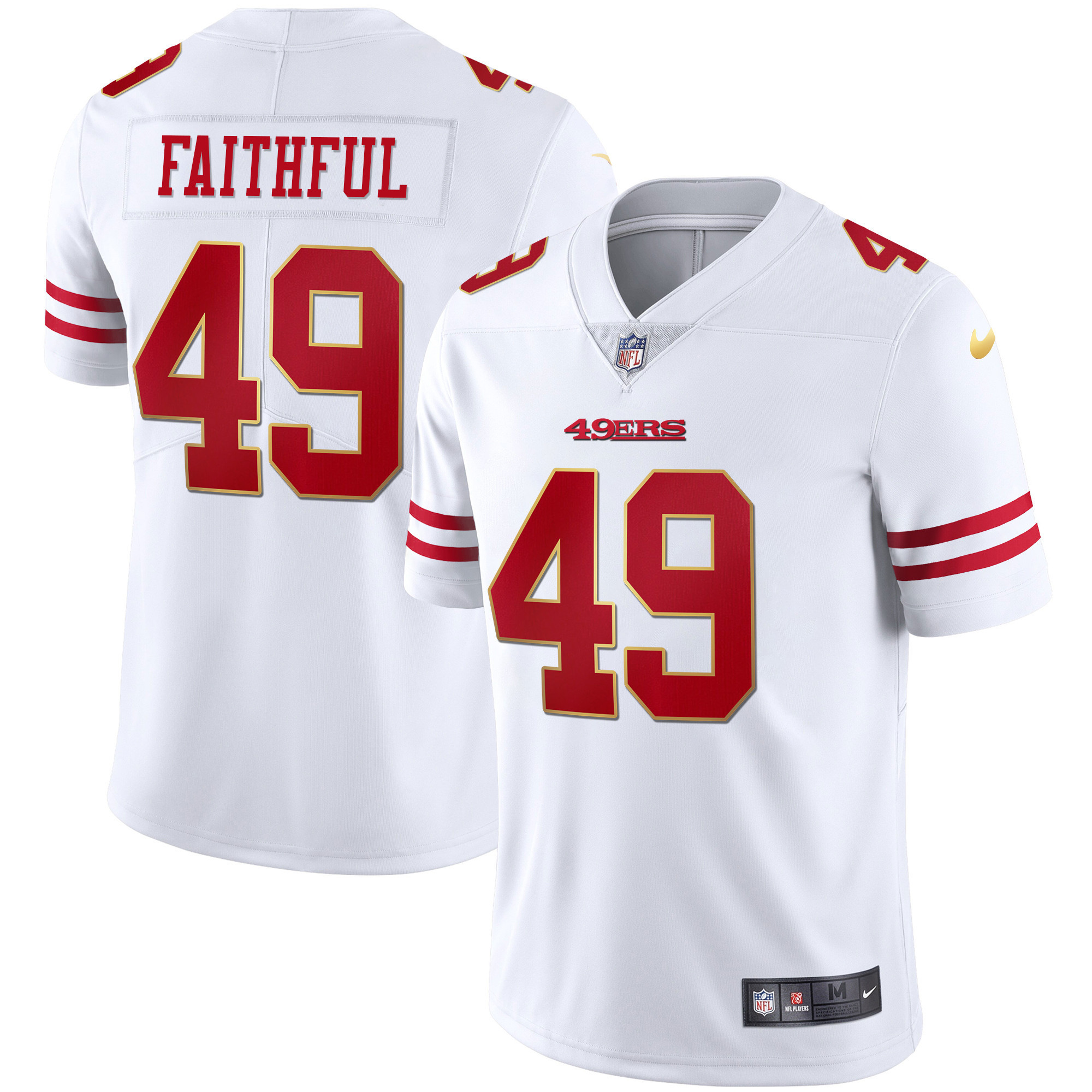 Men's San Francisco 49ers Faithful Vapor White Jersey - All Stitched