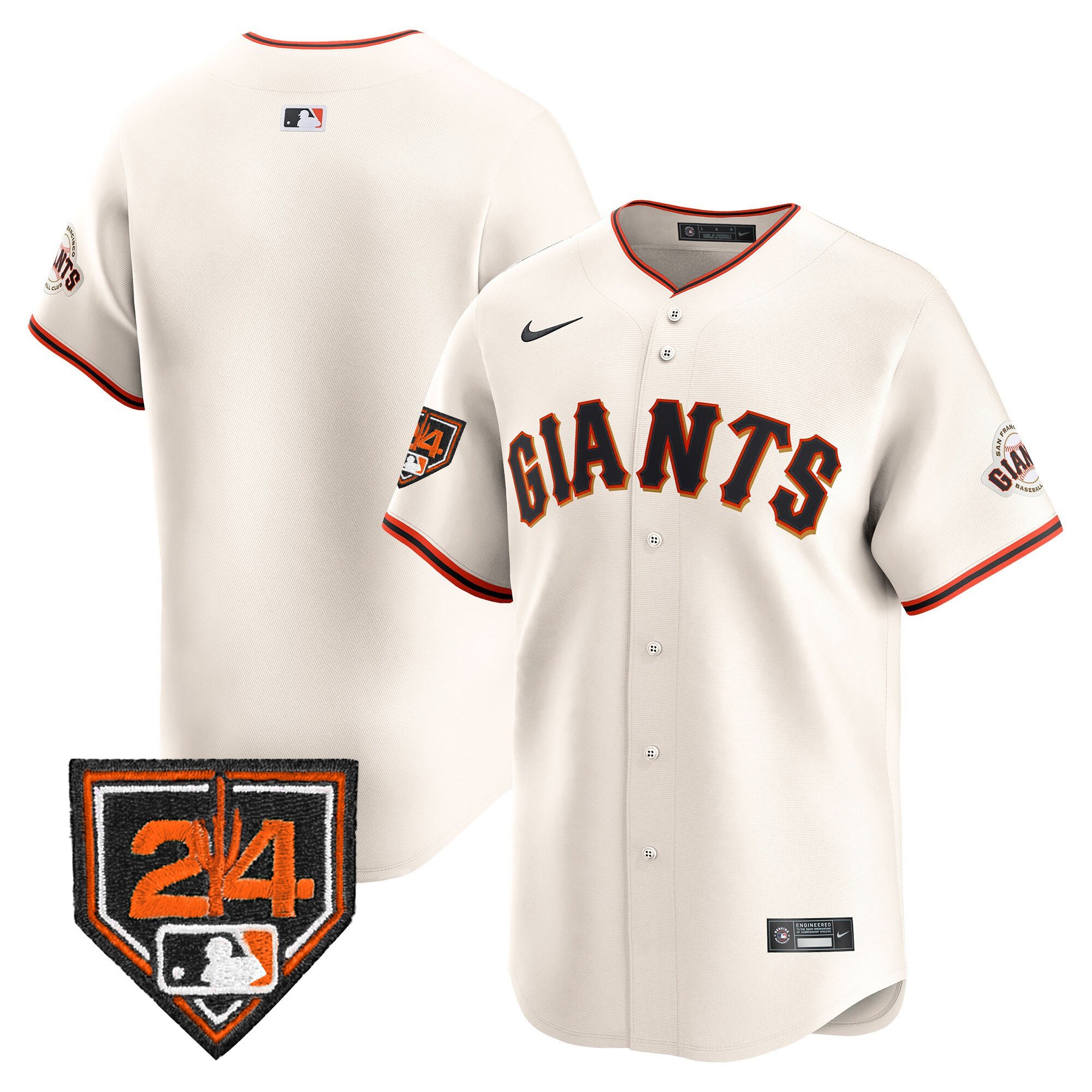 Men's San Francisco Giants 2024 Spring Training Vapor Premier Limited Cream Jersey - All Stitched
