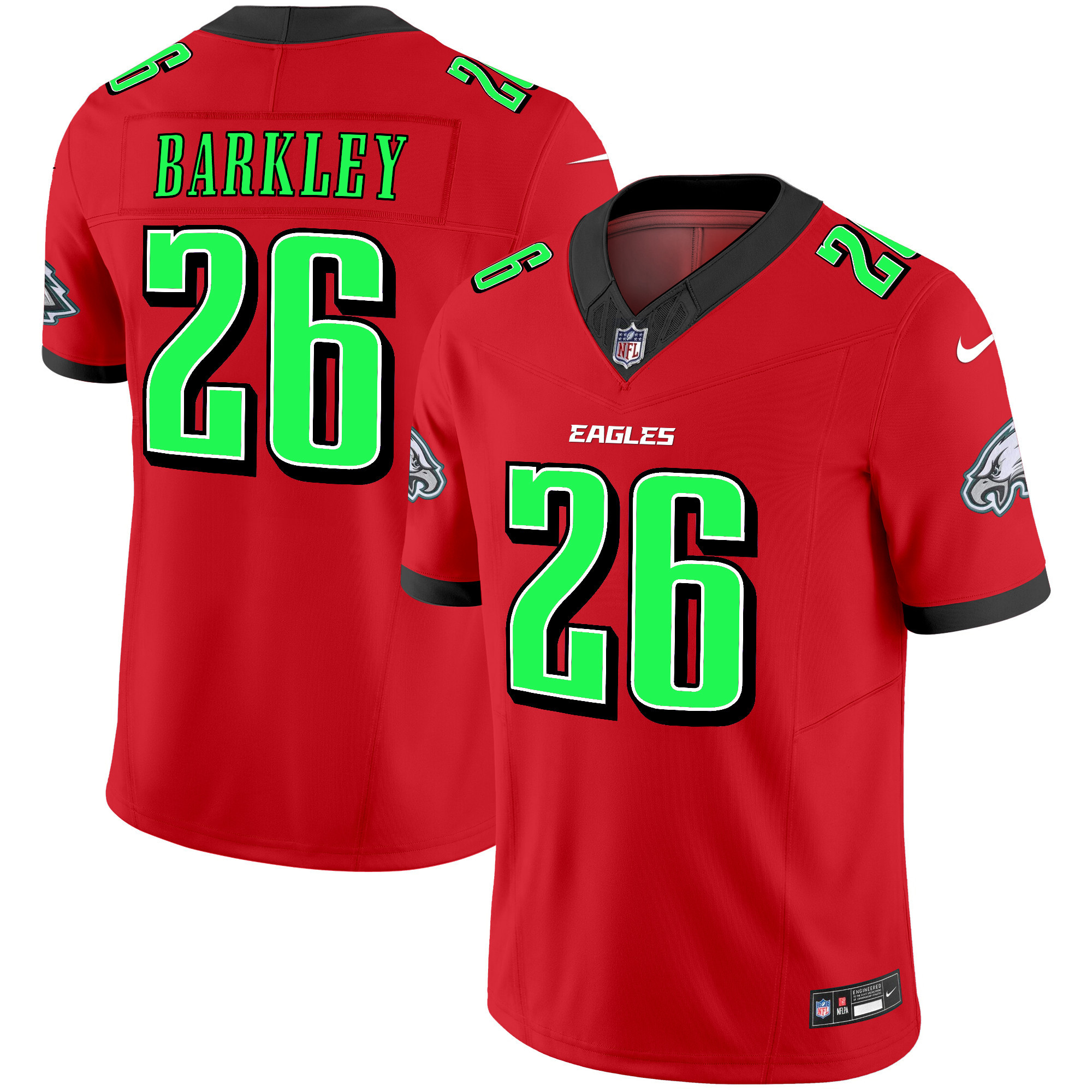 Men's Saquon Barkley Philadelphia Eagles 2024 Practice Vapor Limited Red Jersey - All Stitched