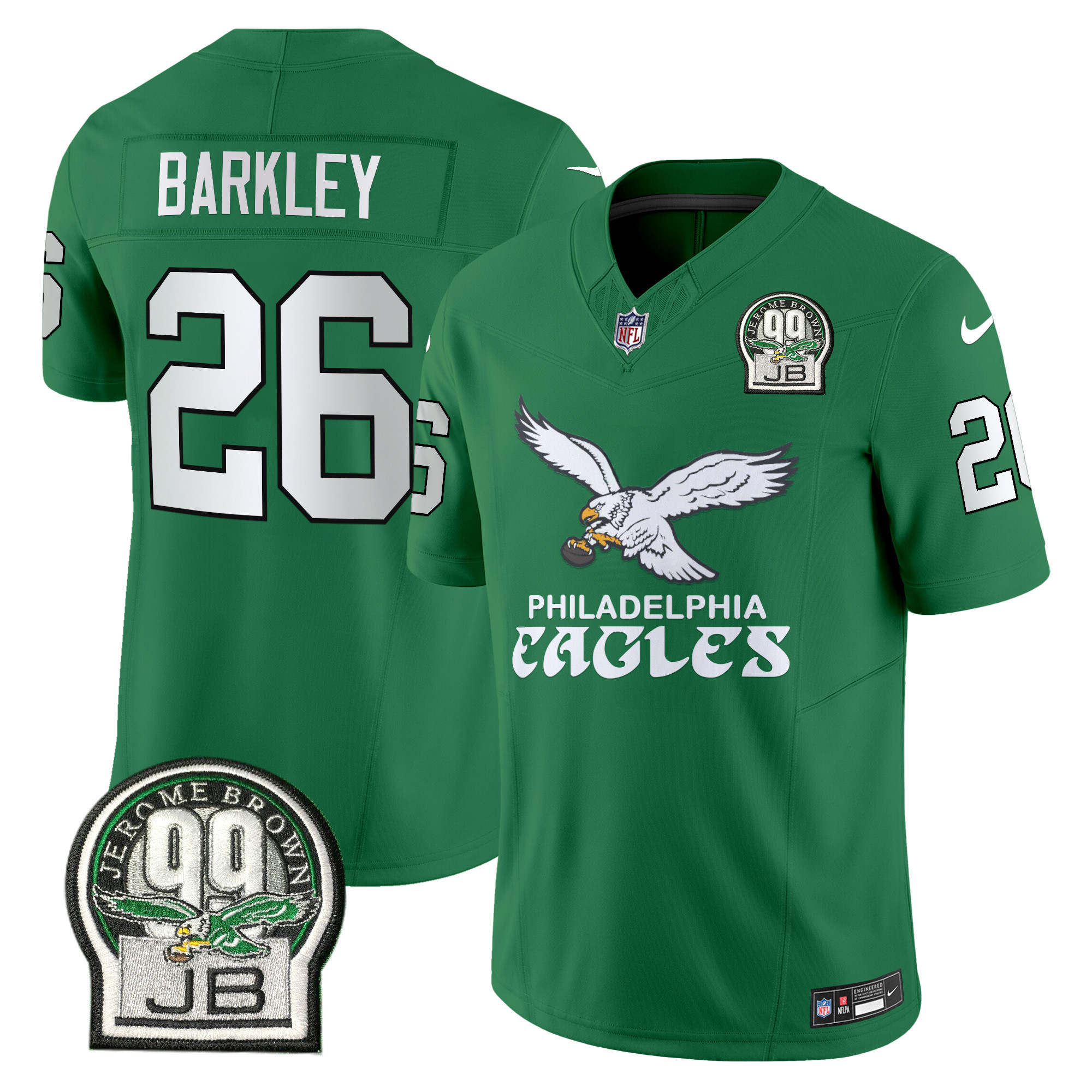 Men's Saquon Barkley Philadelphia Eagles Kelly Green Vapor Limited Kelly Green Jersey V5 - All Stitched
