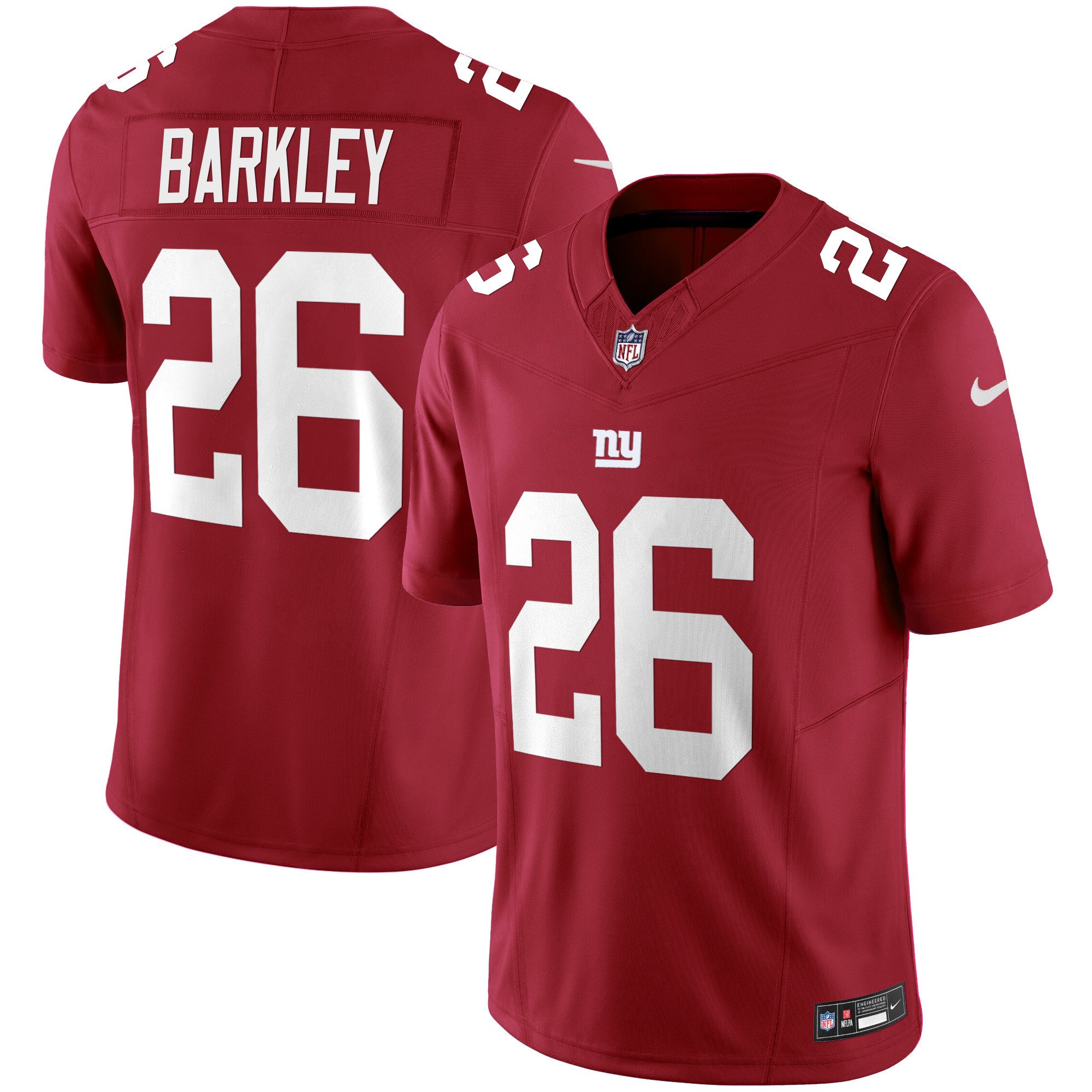 Men's Saquon Barkley San Francisco Giants Vapor Limited Red Jersey - All Stitched
