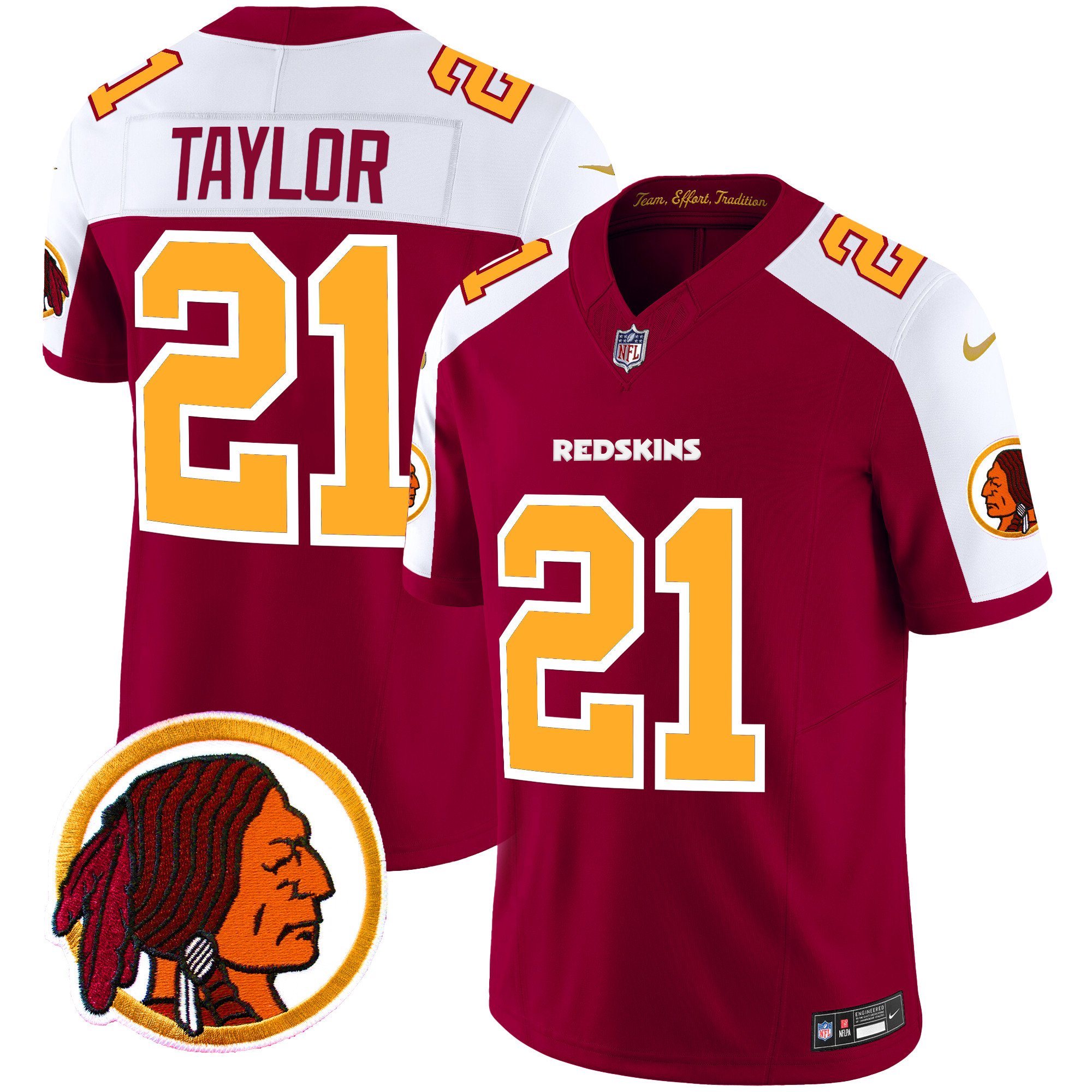 Men's Sean Taylor Washington Redskins Throwback Vapor Limited Burgundy Alternate Jersey V2 - All Stitched