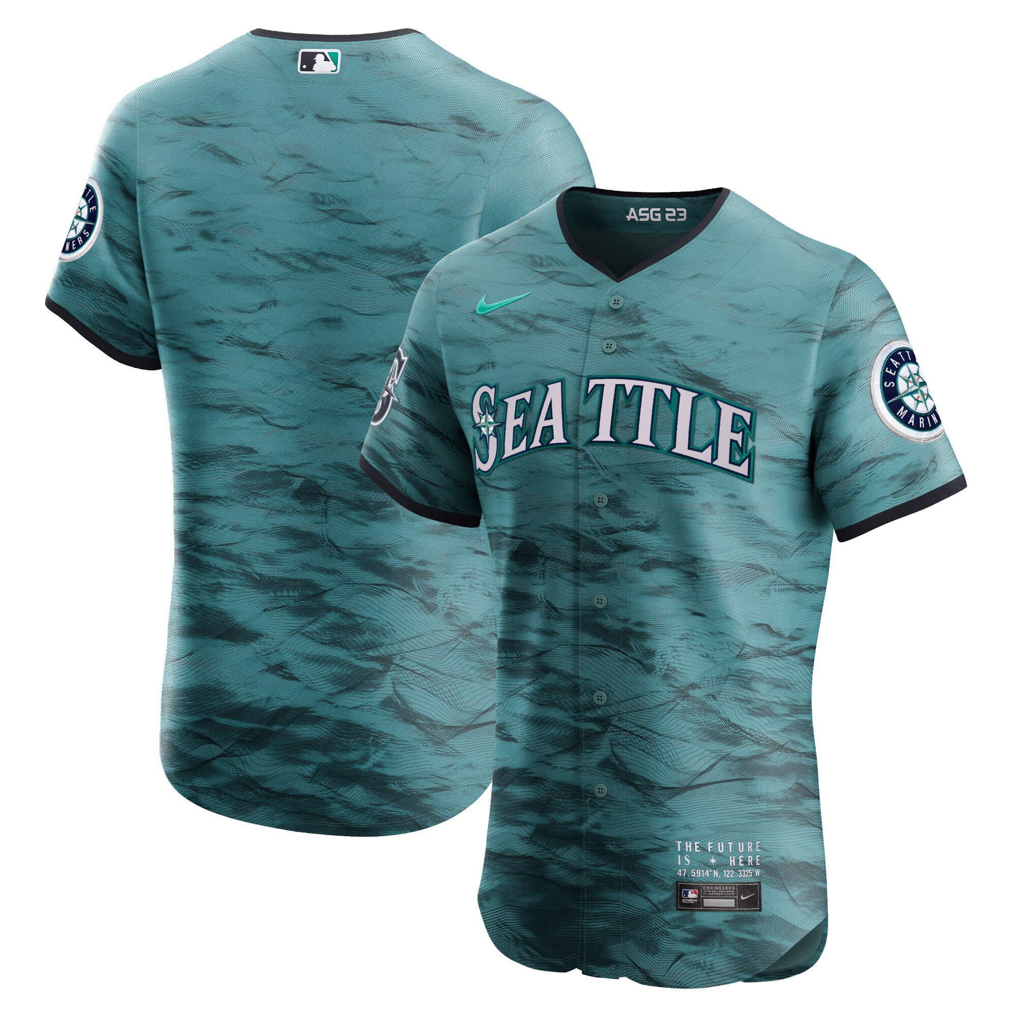 Men's Seattle Mariners 2023 All-Star Game Teal Jersey - All Stitched