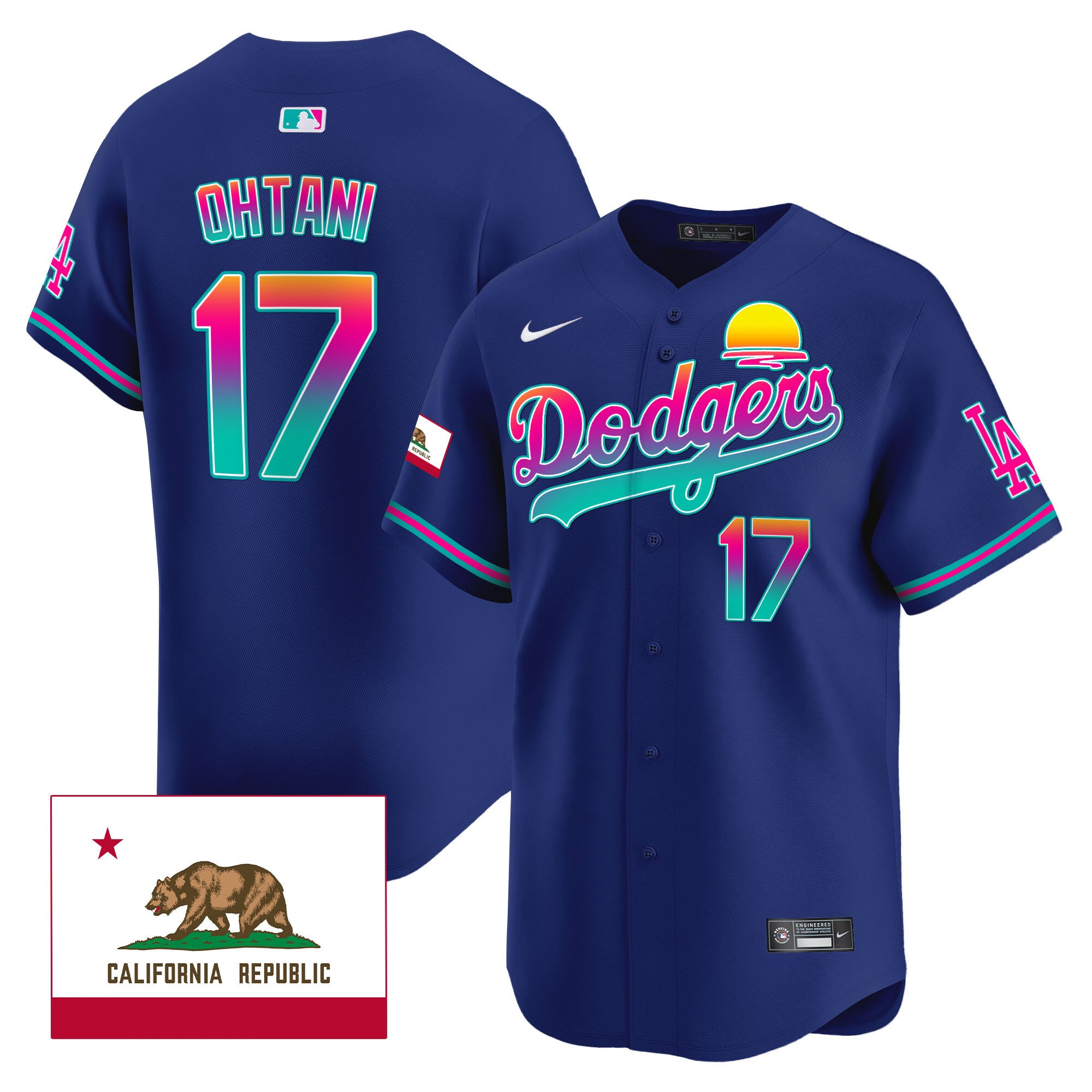 Men's Shohei Ohtani Los Angeles Dodgers 2024 Los Angeles City Style Vapor Premier Limited Royal Jersey - All Stitched