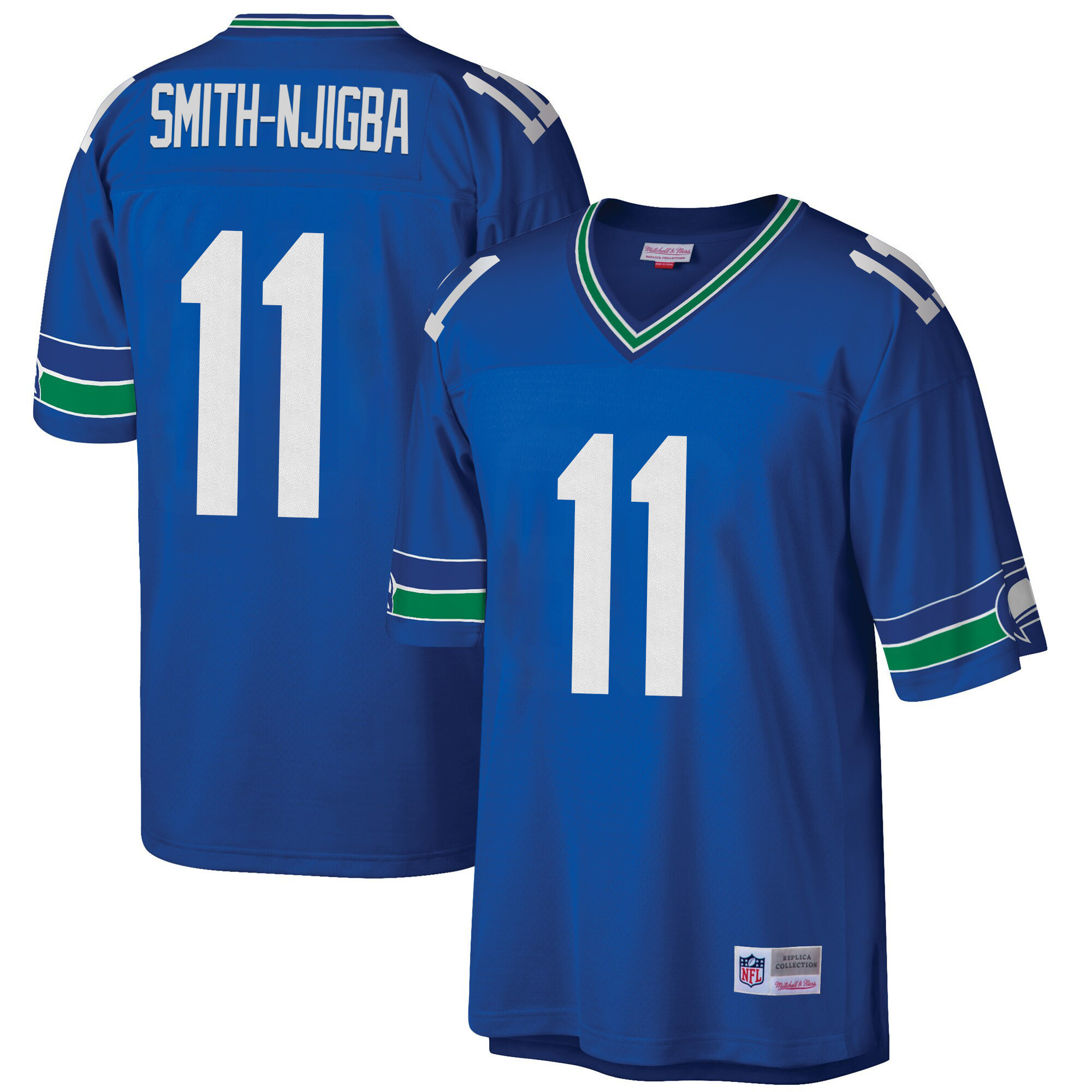 Men's Smith-Njigba Seattle Seahawks Big & Tall 1985 Retired Royal Jersey V2 - All Stitched