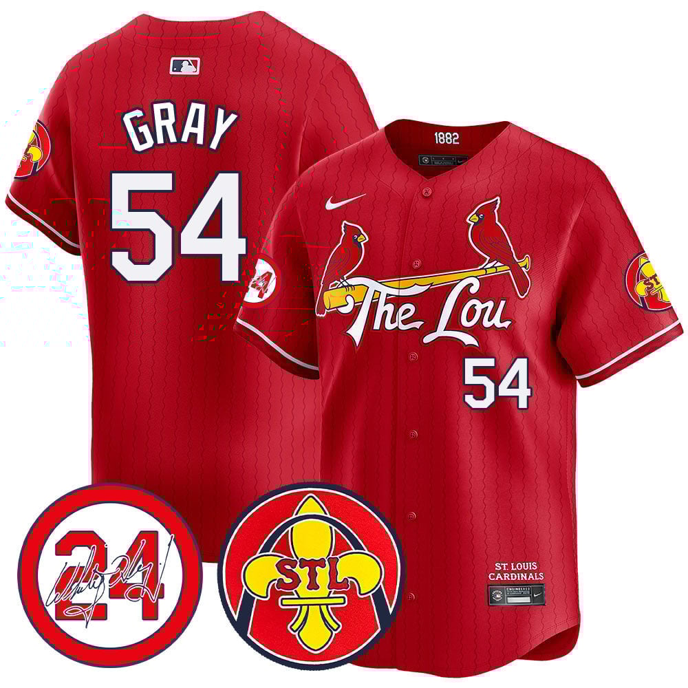 Men's Sonny Gray St. Louis Cardinals 2024 City Connect Whitey Herzog Patch Vapor Premier Limited Red Jersey V2 - All Stitched