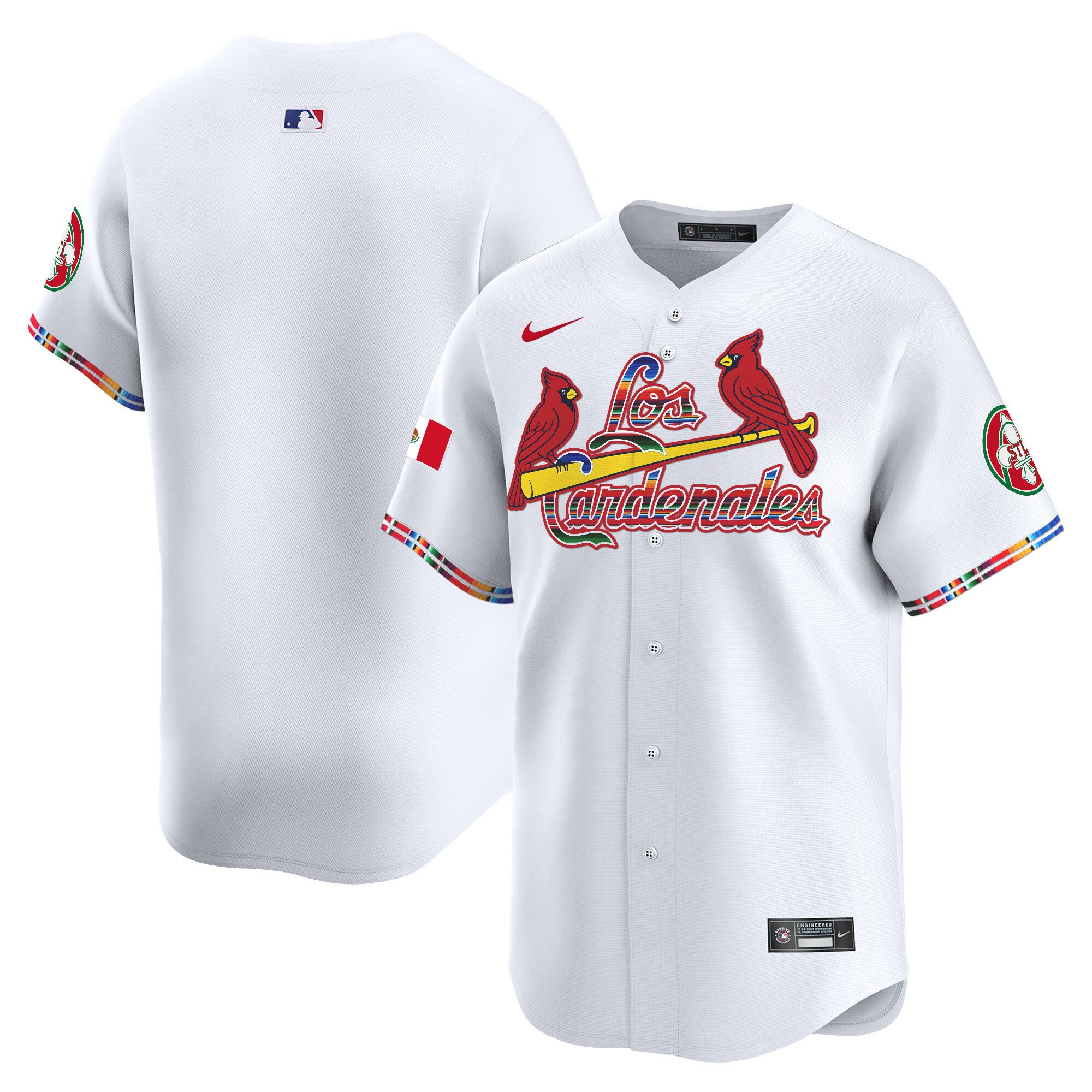 Men's St. Louis Cardinals Fiesta Cardenales Vapor Premier Limited White Jersey - All Stitched