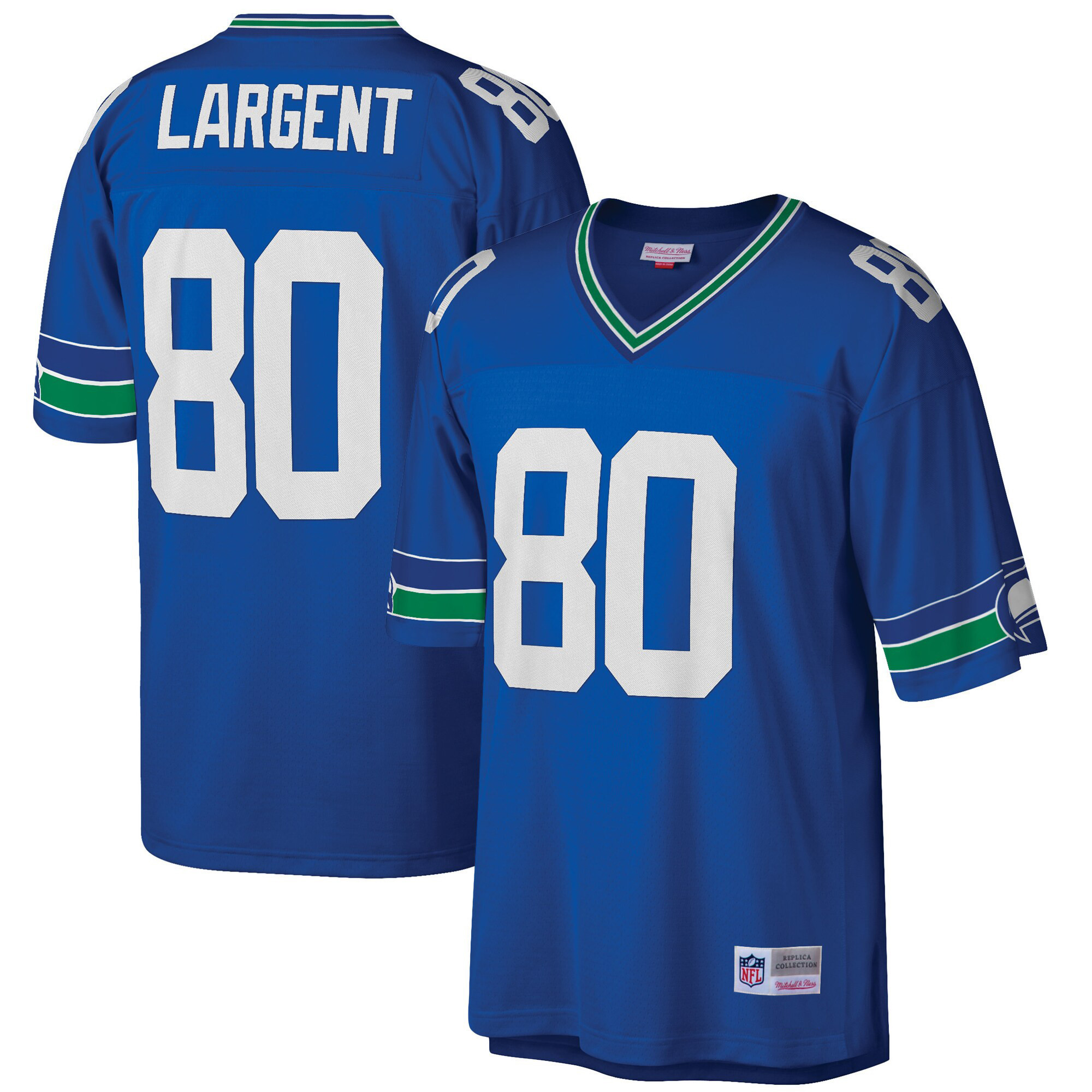 Men's Steve Largent Seattle Seahawks Big & Tall 1985 Retired Royal Jersey V2 - All Stitched