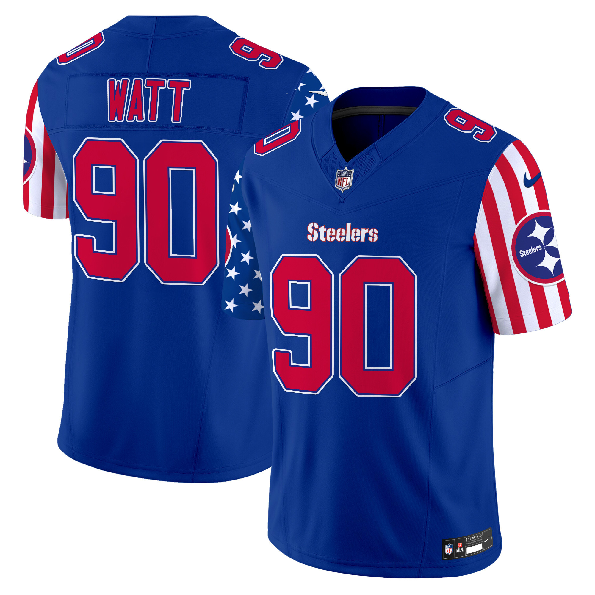 Men's T. J. Watt Pittsburgh Steelers American Style Vapor Limited Royal Jersey - All Stitched