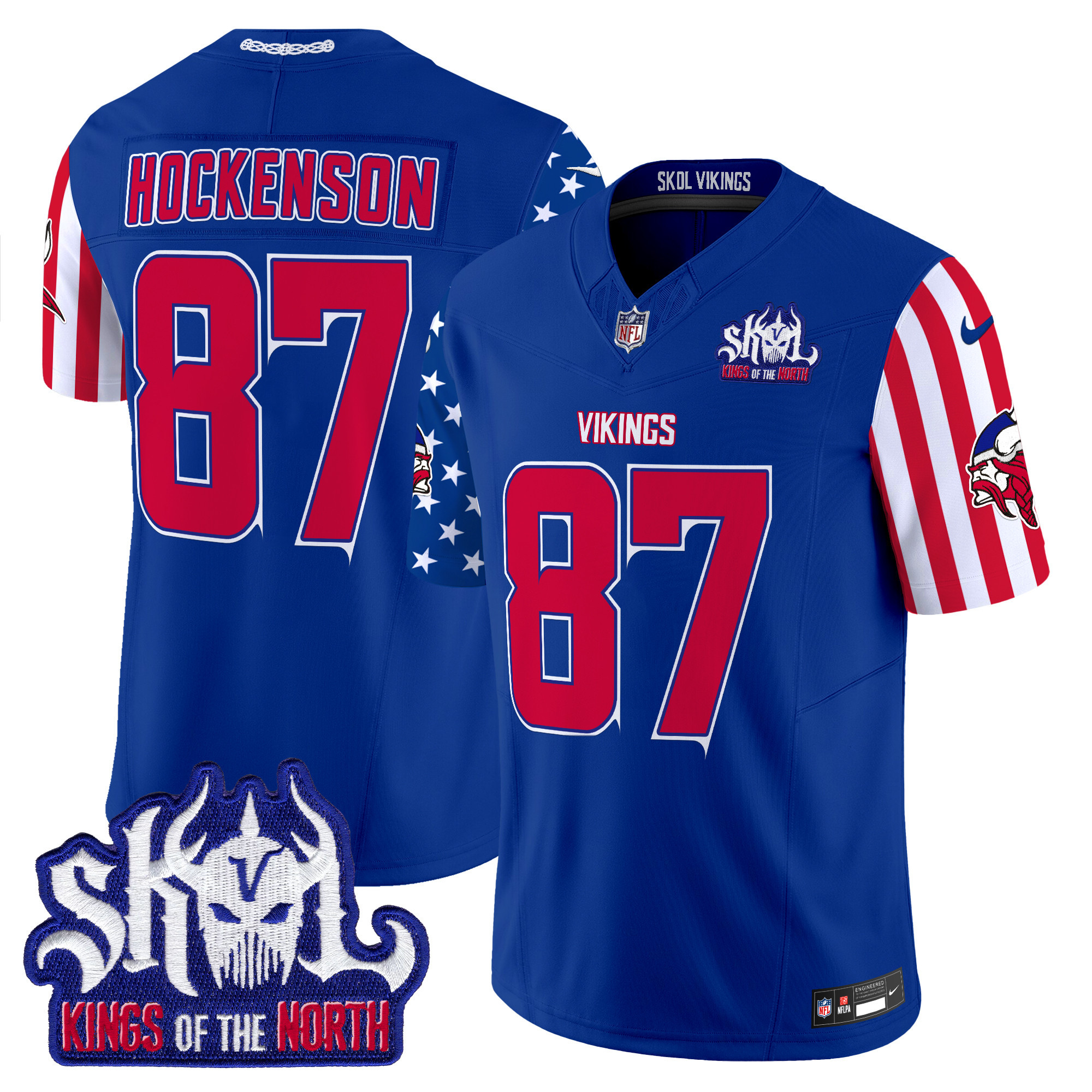 Men's T.J. Hockenson Minnesota Vikings American Style Vapor Limited Royal Jersey - All Stitched