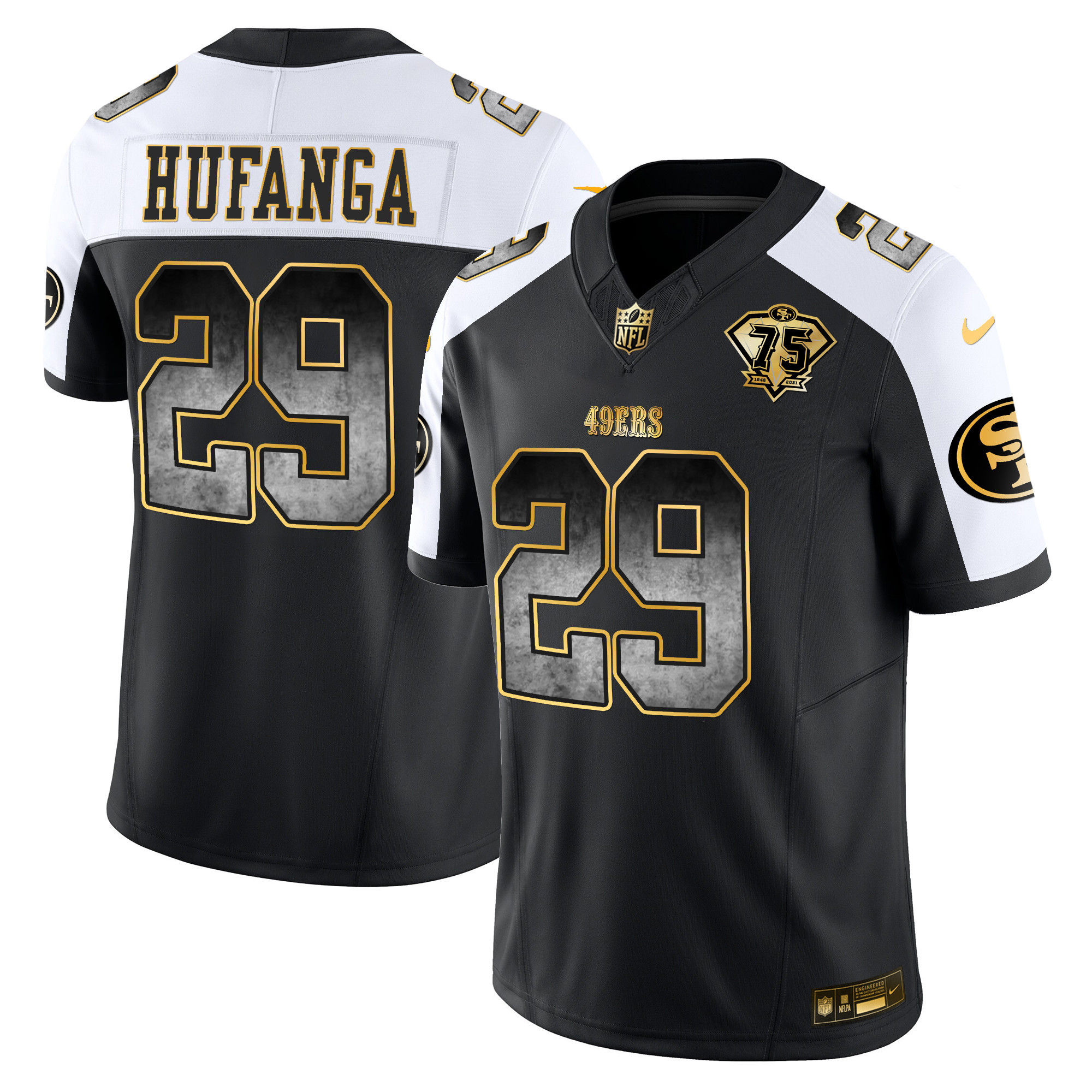 Men's Talanoa Hufanga San Francisco 49ers Arch Smoke Vapor Alternate Jersey - All Stitched