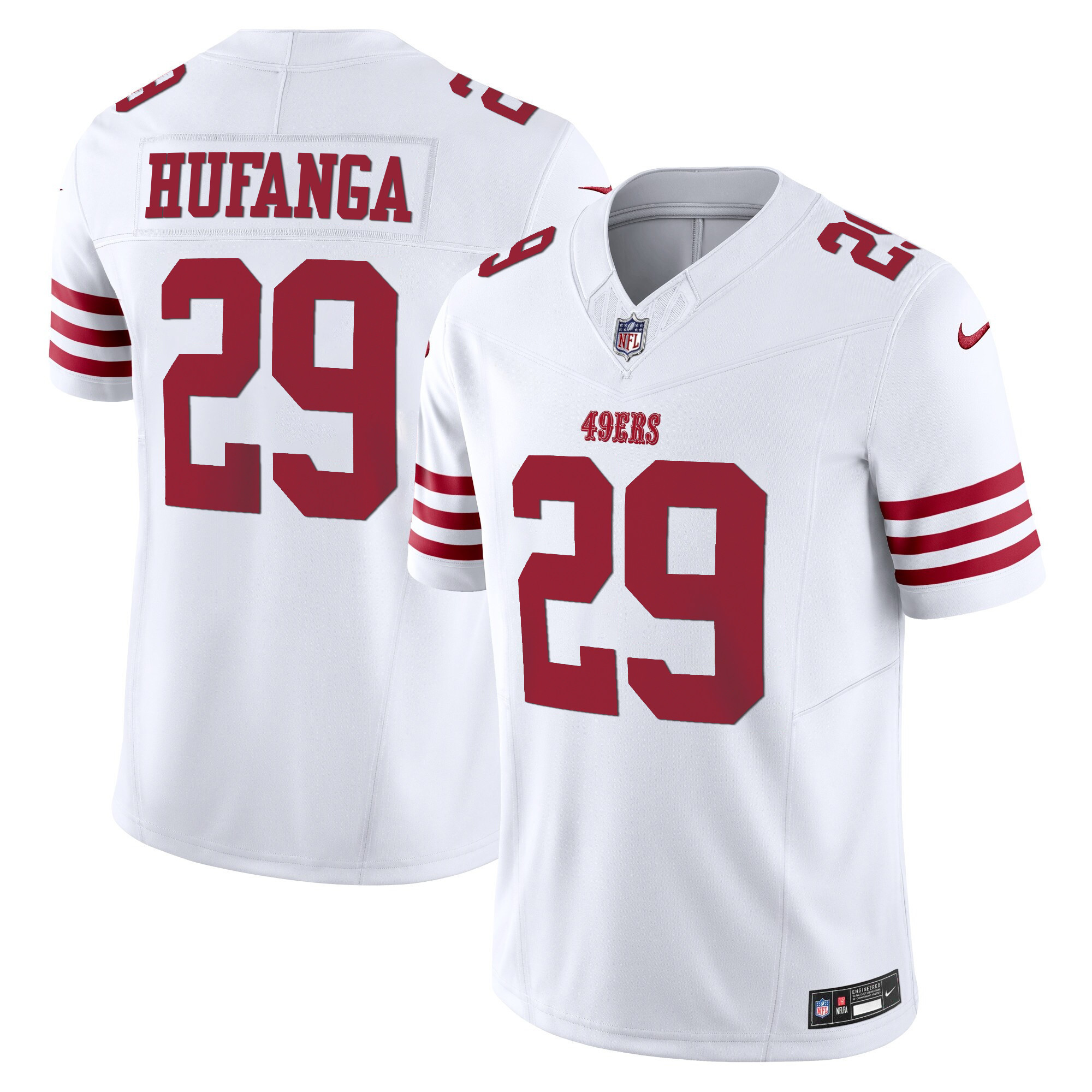 Men's Talanoa Hufanga San Francisco 49ers Vapor Limited White Jersey - All Stitched