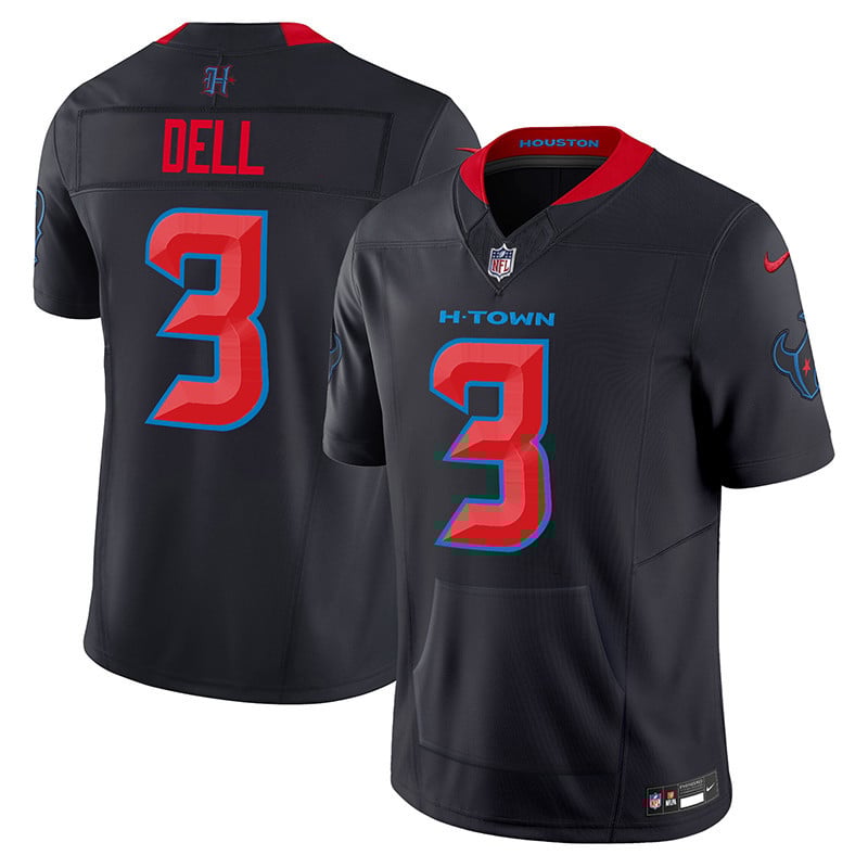 Men's Tank Dell Houston Texans 2024 Vapor Hand Warmer Navy Limited Jersey - All Stitched