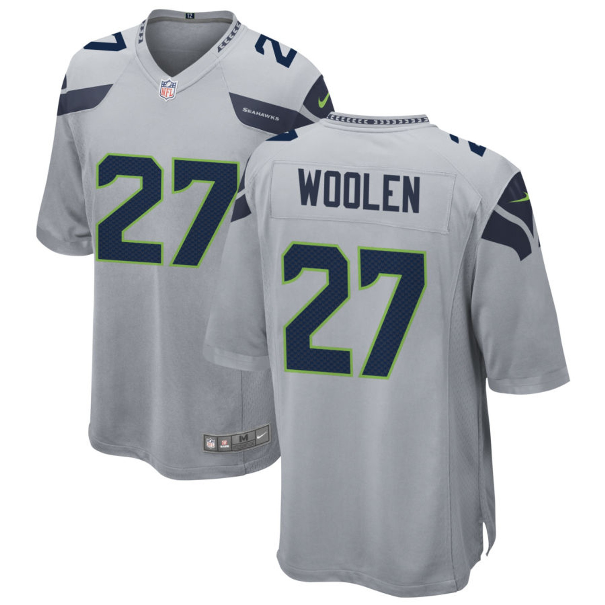 Men's Tariq Woolen Seattle Seahawks Gray Gray Jersey â€“ All Stitched