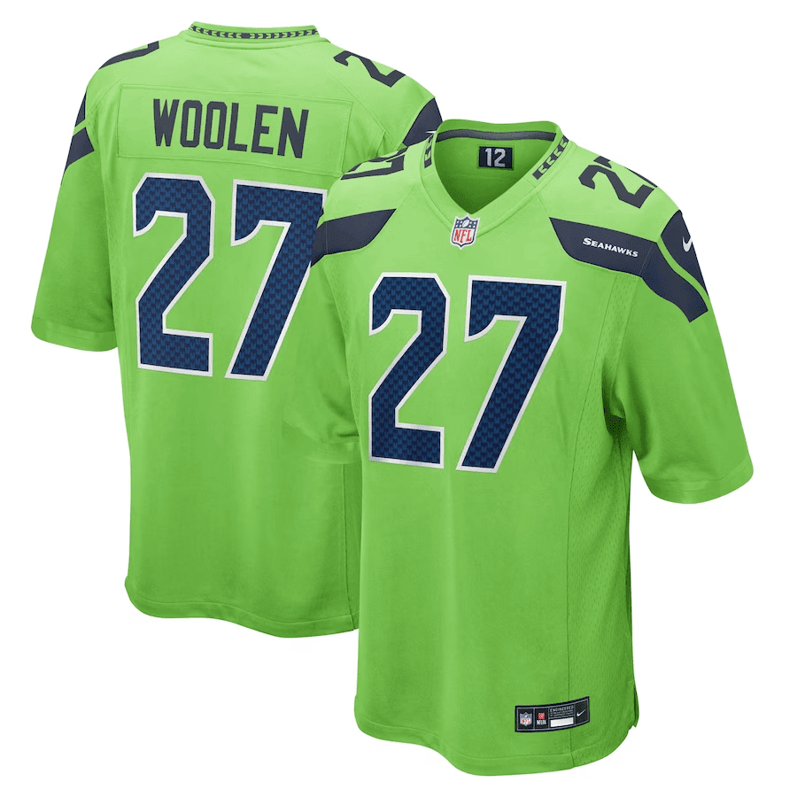 Men's Tariq Woolen Seattle Seahawks Neon Green Neon Green Jersey â€“ All Stitched