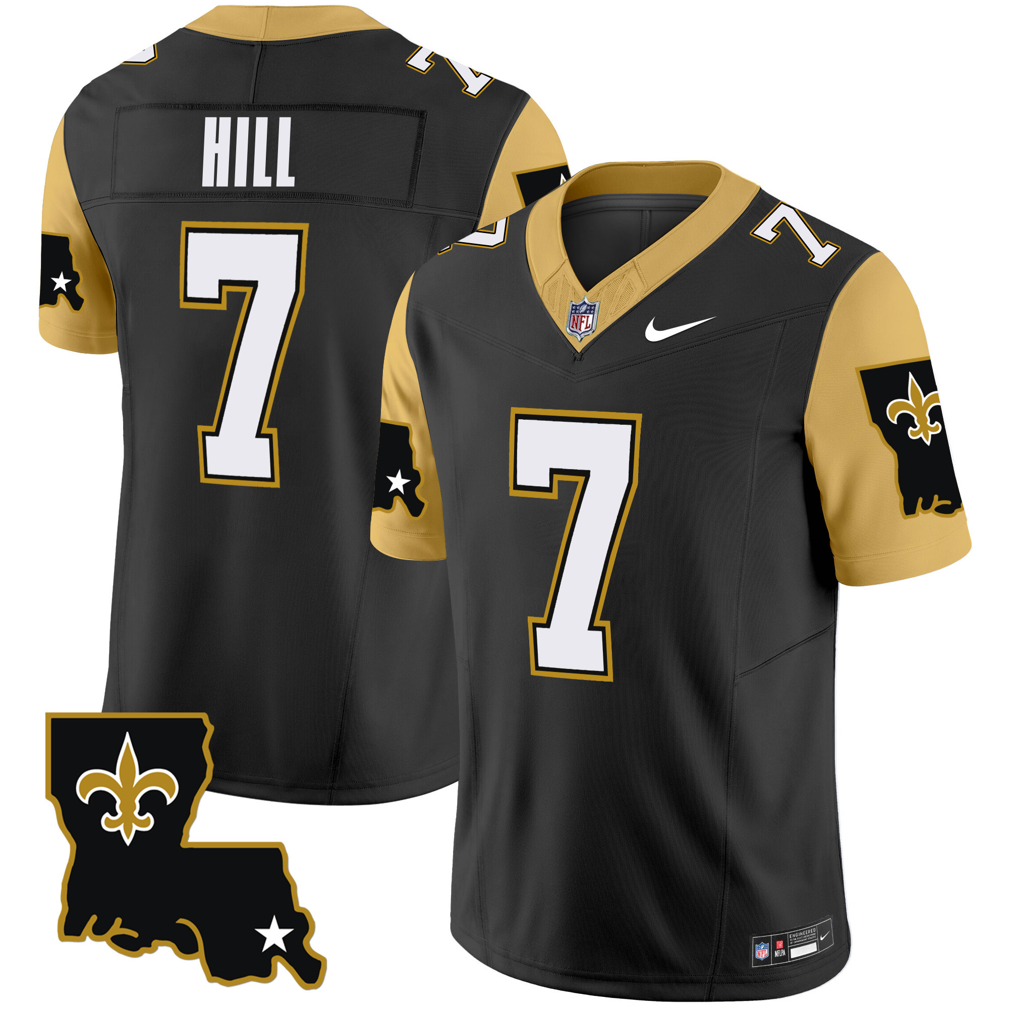 Men's Taysom Hill New Orleans Saints 1987 Legacy Vapor Limited Black Jersey V2 - All Stitched