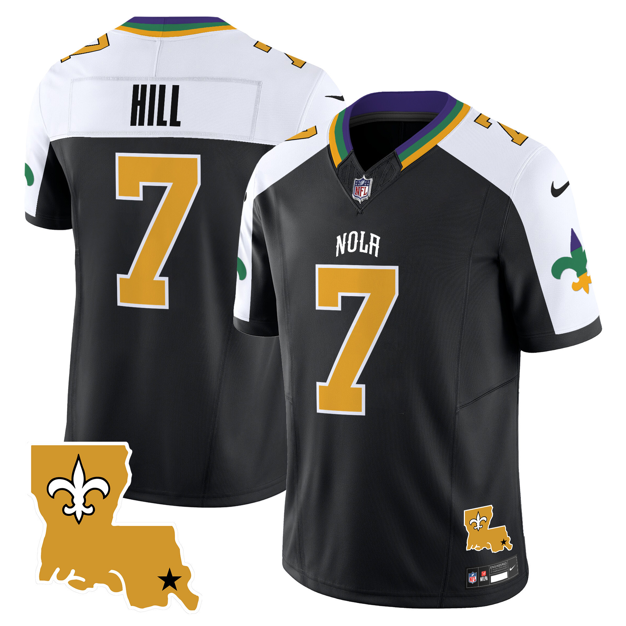 Men's Taysom Hill New Orleans Saints 2024 New Orleans City Vapor Limited Alternate Jersey - All Stitched