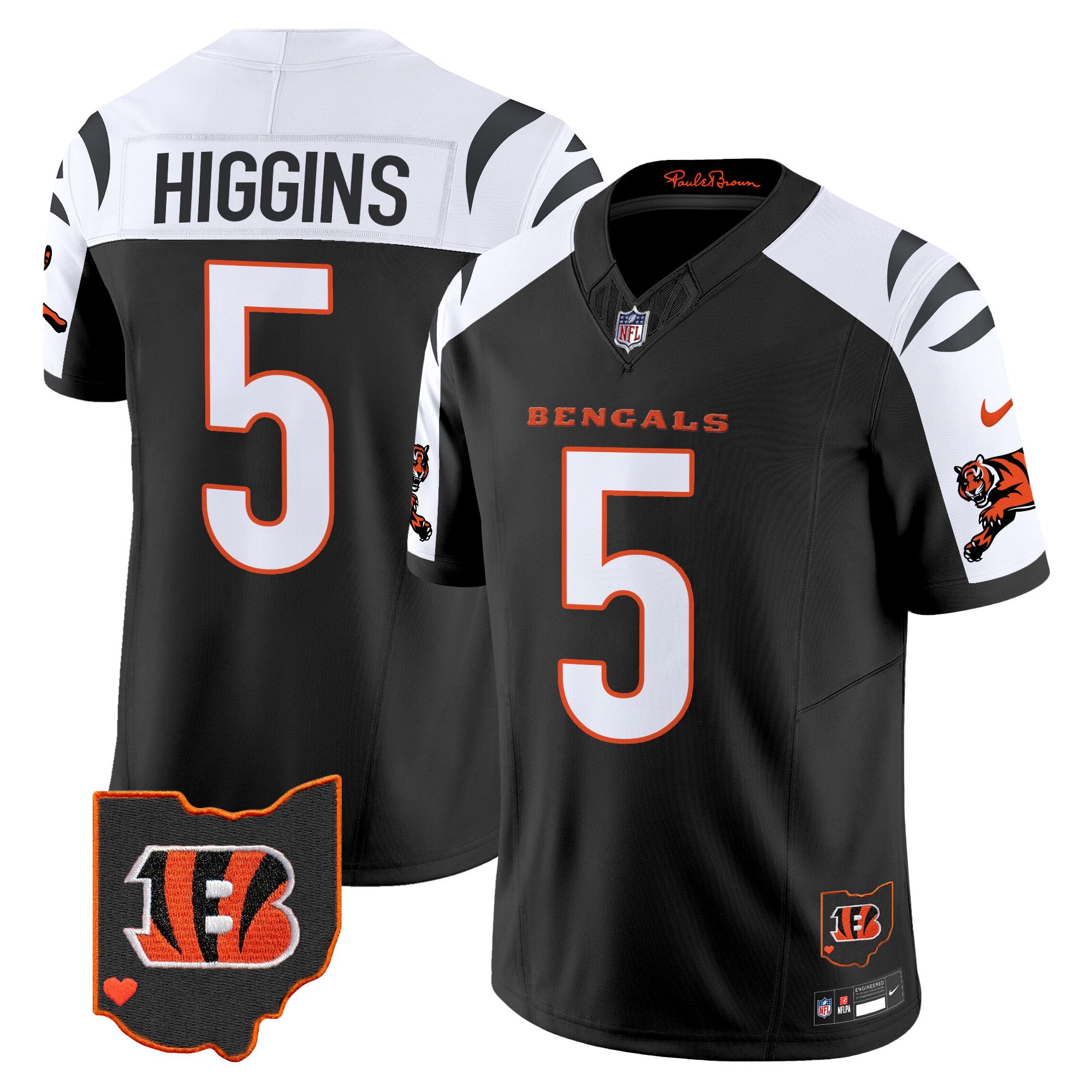 Men's Tee Higgins Cincinnati Bengals 2024 Vapor Limited Alternate Jersey - All Stitched