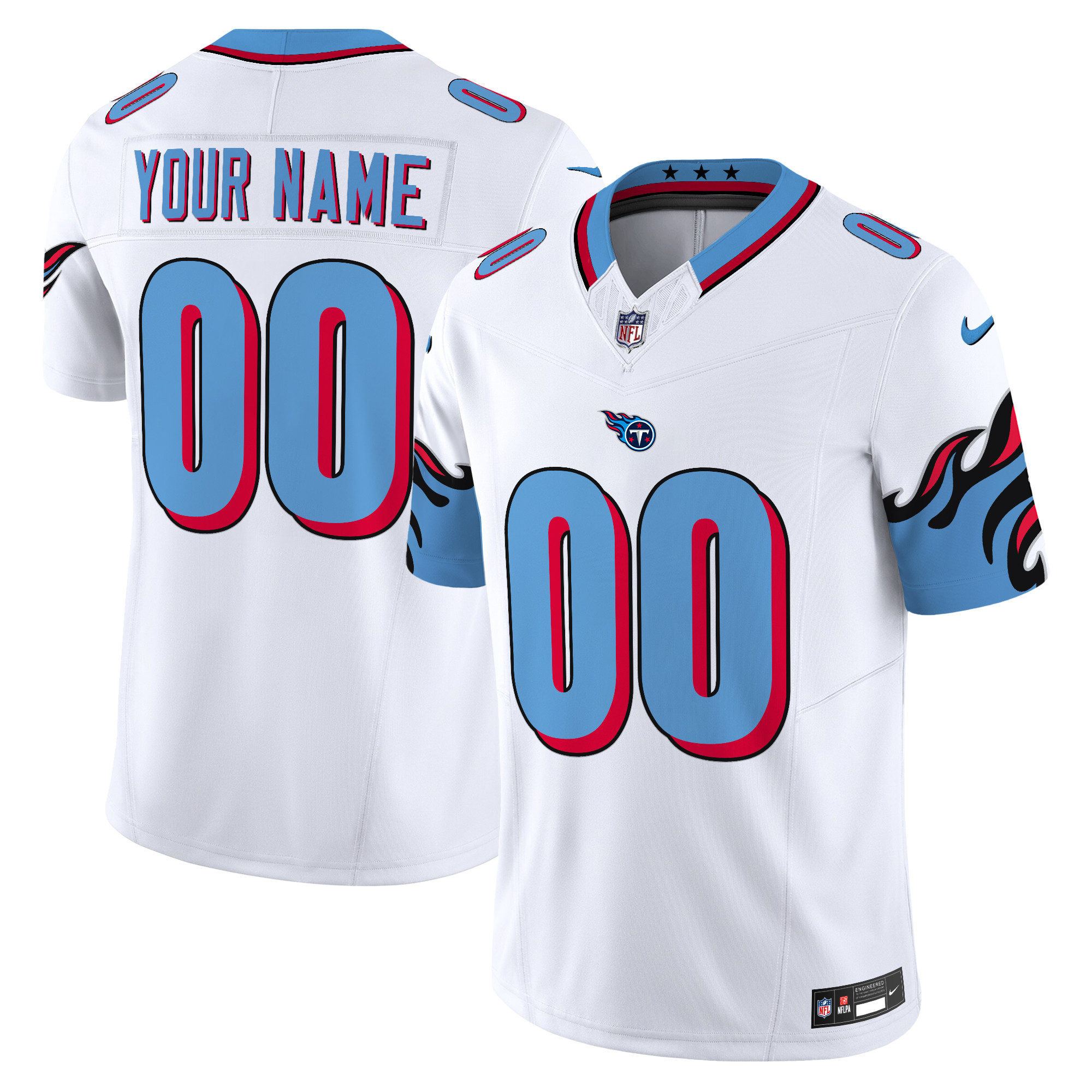 Men's Tennessee Titans Special Vapor Limited Custom White Jersey - All Stitched