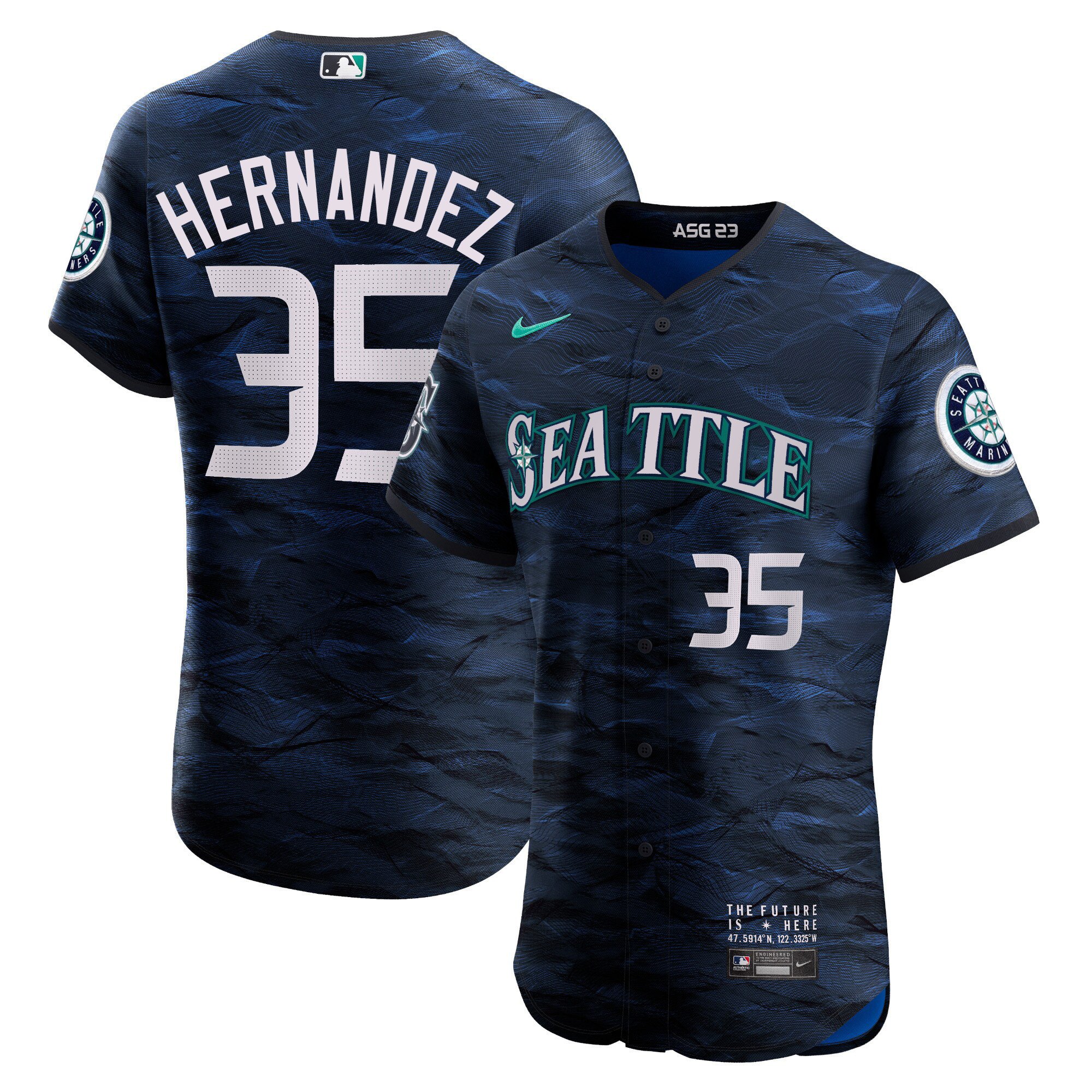 Men's Teoscar Hernandez Seattle Mariners 2023 All-Star Game Royal Jersey - All Stitched