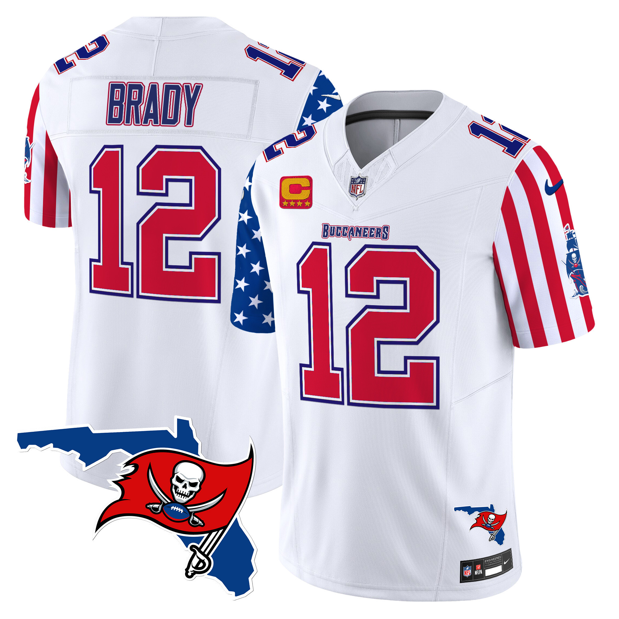 Men's Tom Brady Tampa Bay Buccaneers American Style Vapor Limited White Jersey - All Stitched