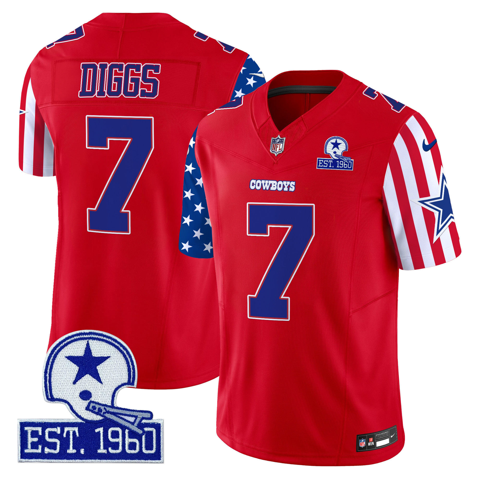 Men's Trevon Diggs Dallas Cowboys American Style Vapor Limited Red Jersey - All Stitched
