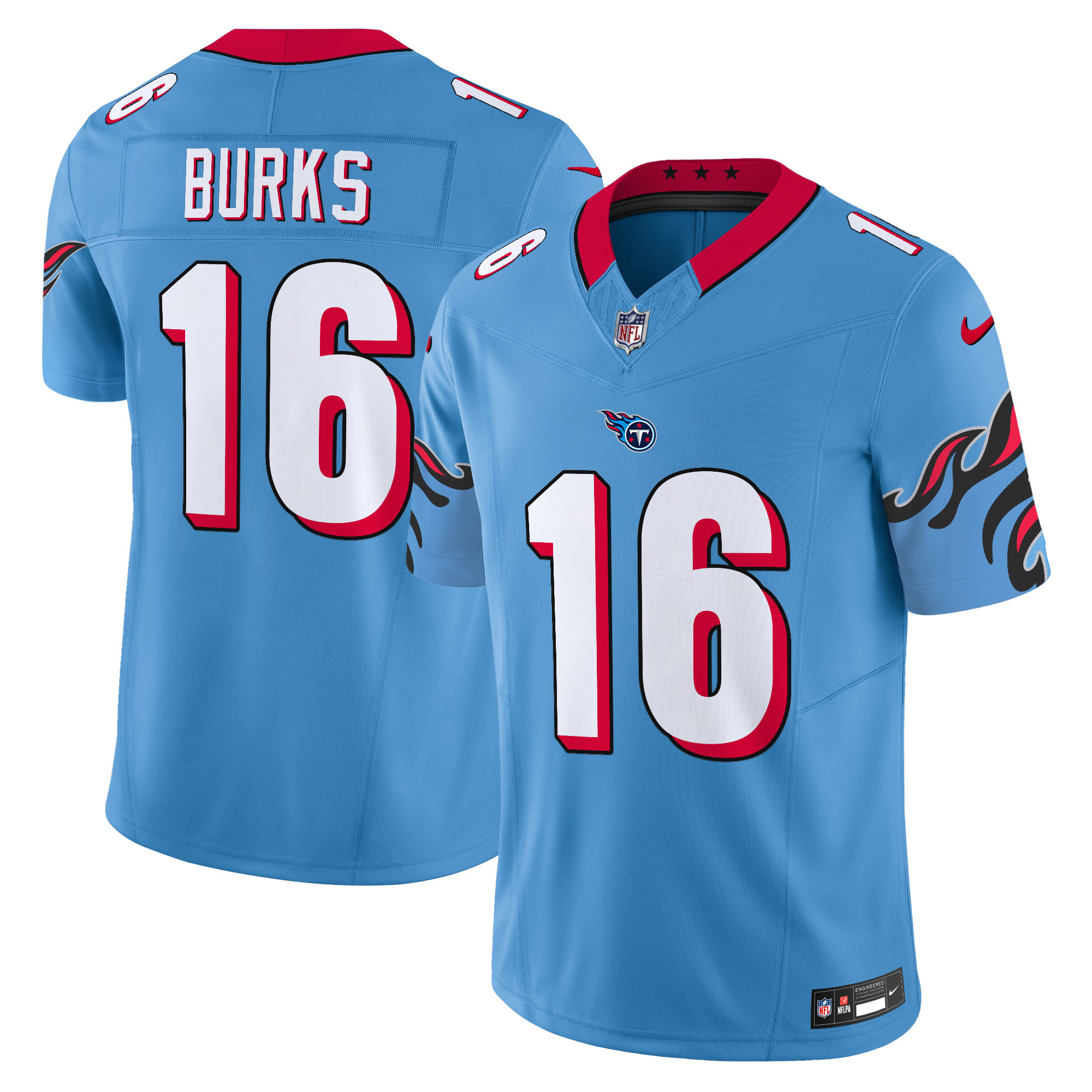 Men's Treylon Burks Tennessee Titans Special Vapor Limited Light Blue Jersey - All Stitched