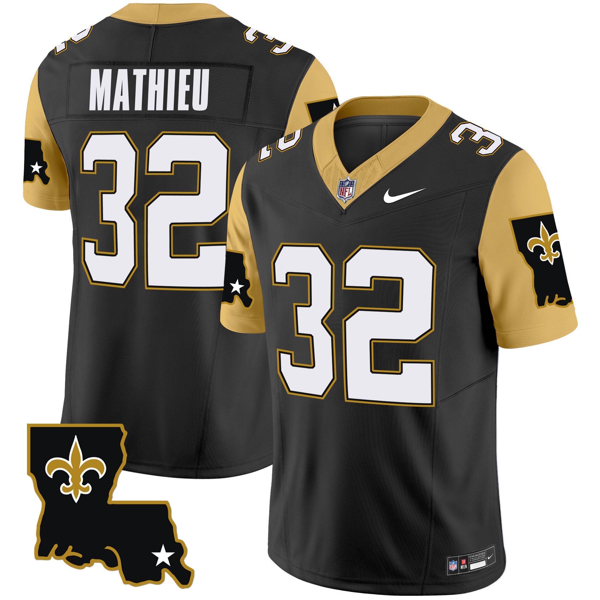 Men's Tyrann Mathieu New Orleans Saints 1987 Legacy Vapor Limited Black Jersey V2 - All Stitched