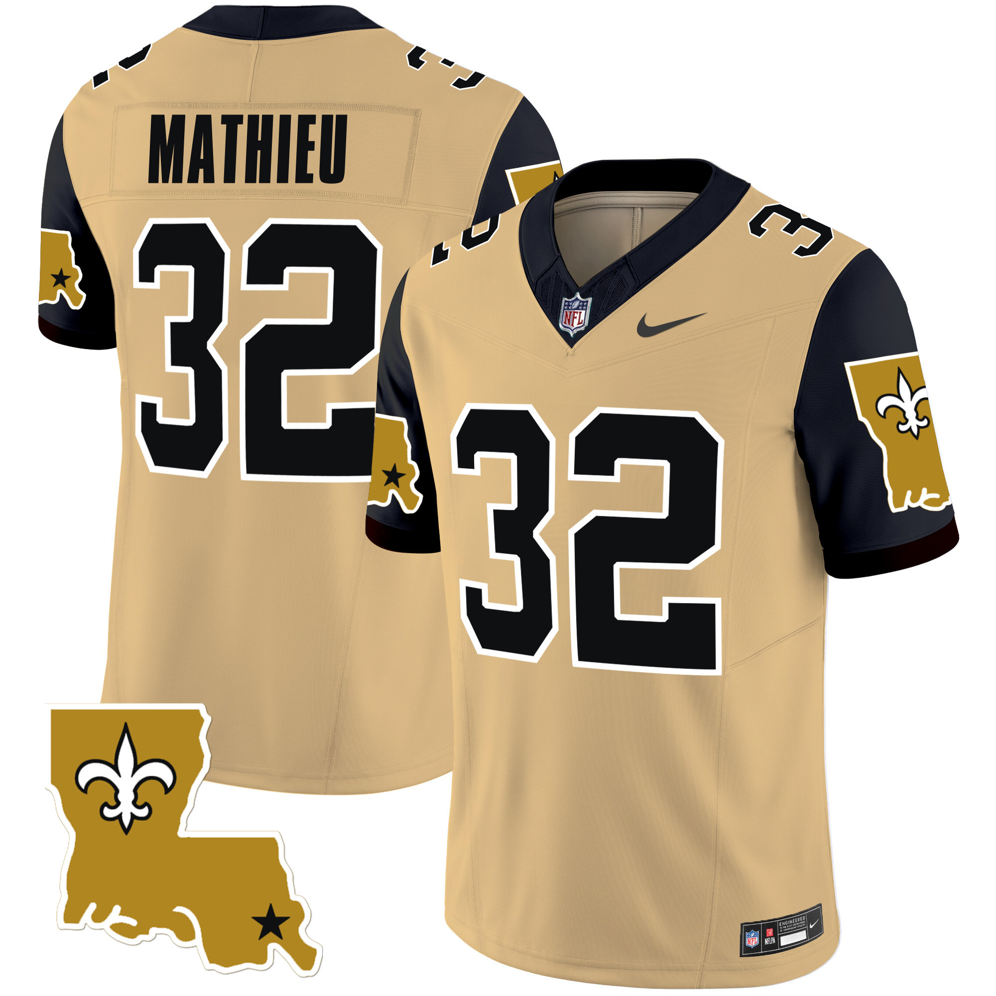Men's Tyrann Mathieu New Orleans Saints 1987 Legacy Vapor Limited Gold Jersey V2 - All Stitched