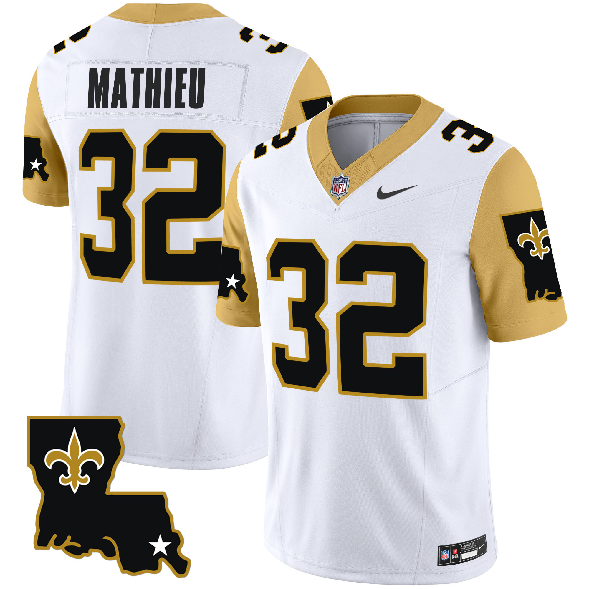 Men's Tyrann Mathieu New Orleans Saints 1987 Legacy Vapor Limited White Jersey V2 - All Stitched