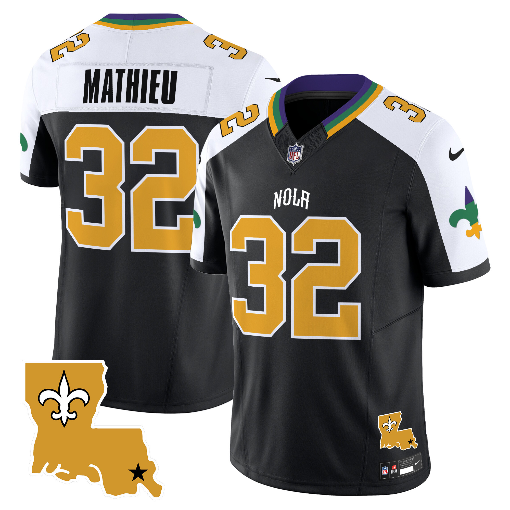Men's Tyrann Mathieu New Orleans Saints 2024 New Orleans City Vapor Limited Alternate Jersey - All Stitched