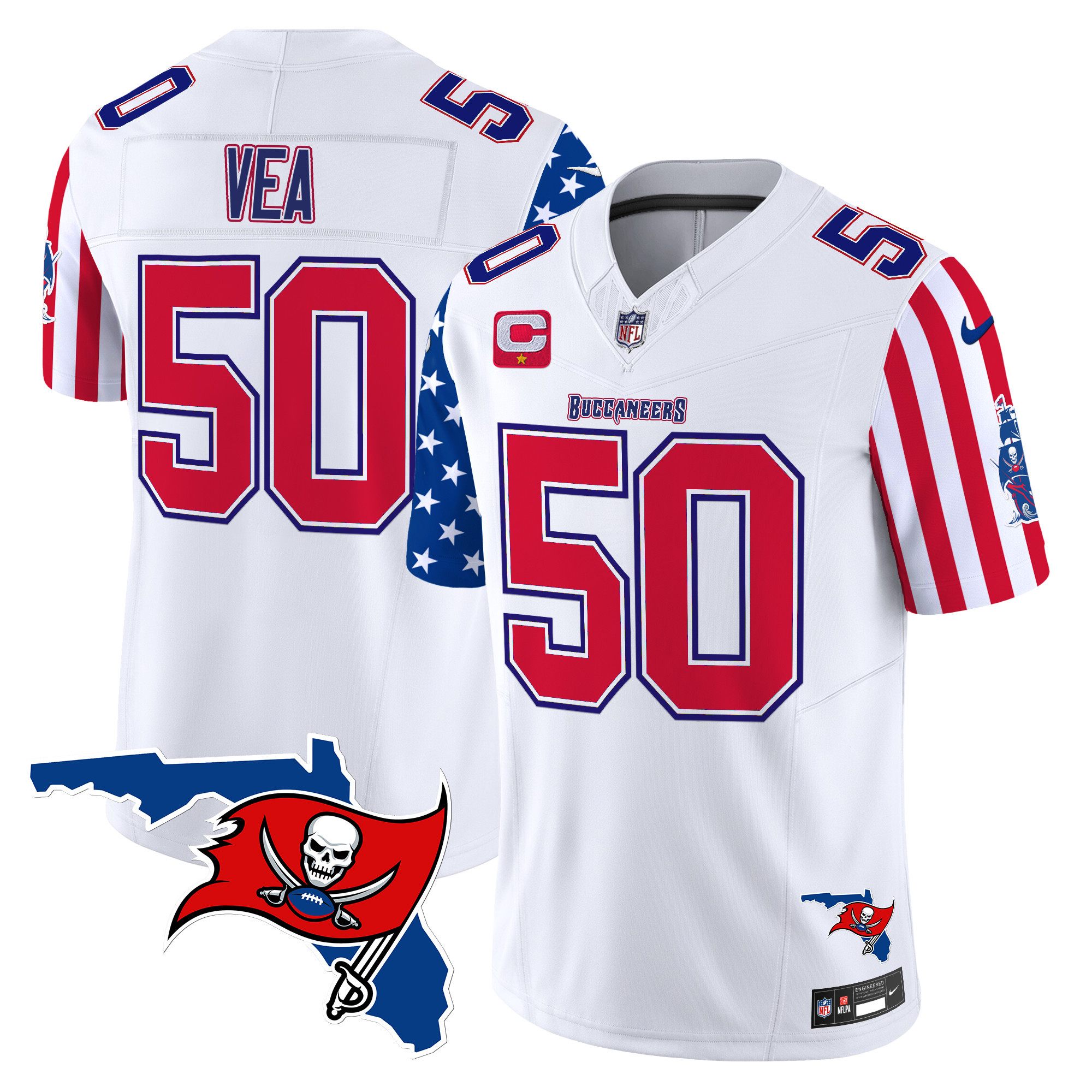 Men's Vita Vea Tampa Bay Buccaneers American Style Vapor Limited White Jersey - All Stitched