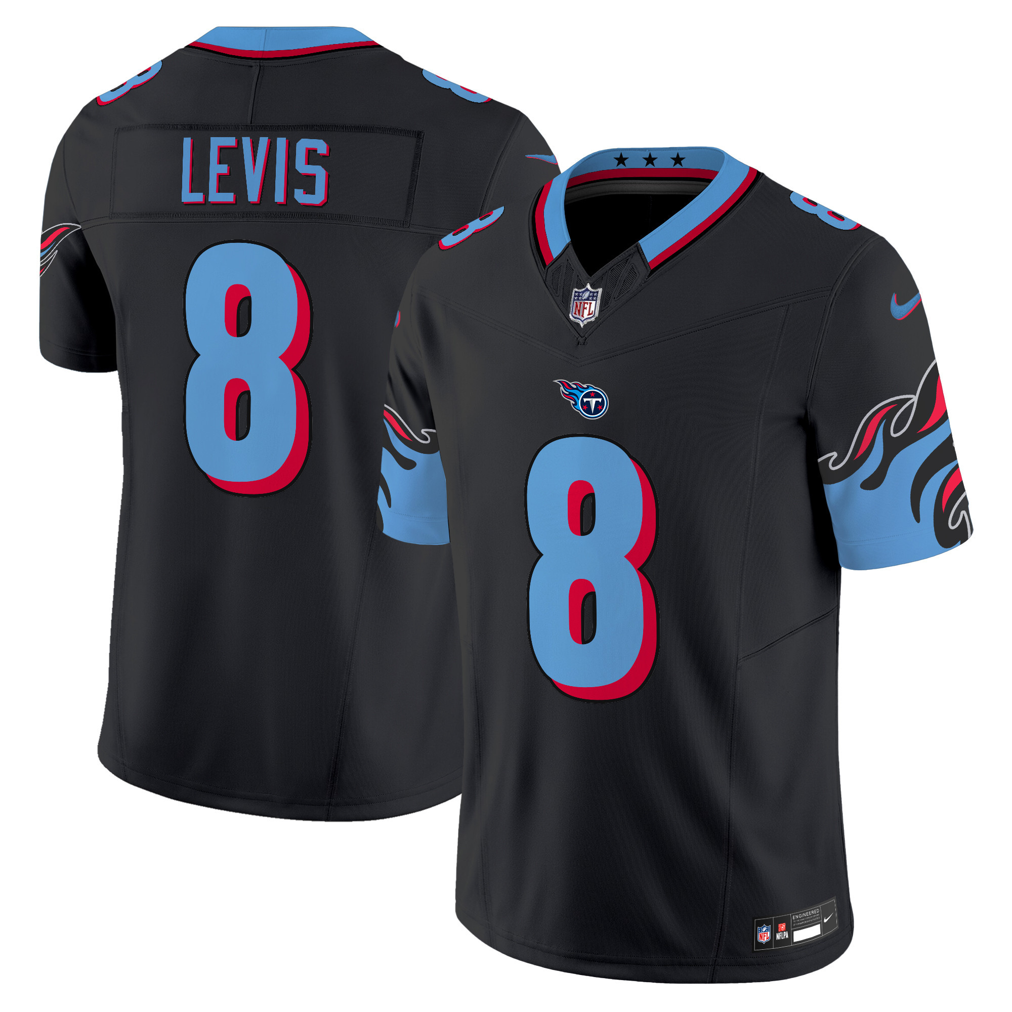 Men's Will Levis Tennessee Titans Special Vapor Limited Black Jersey - All Stitched