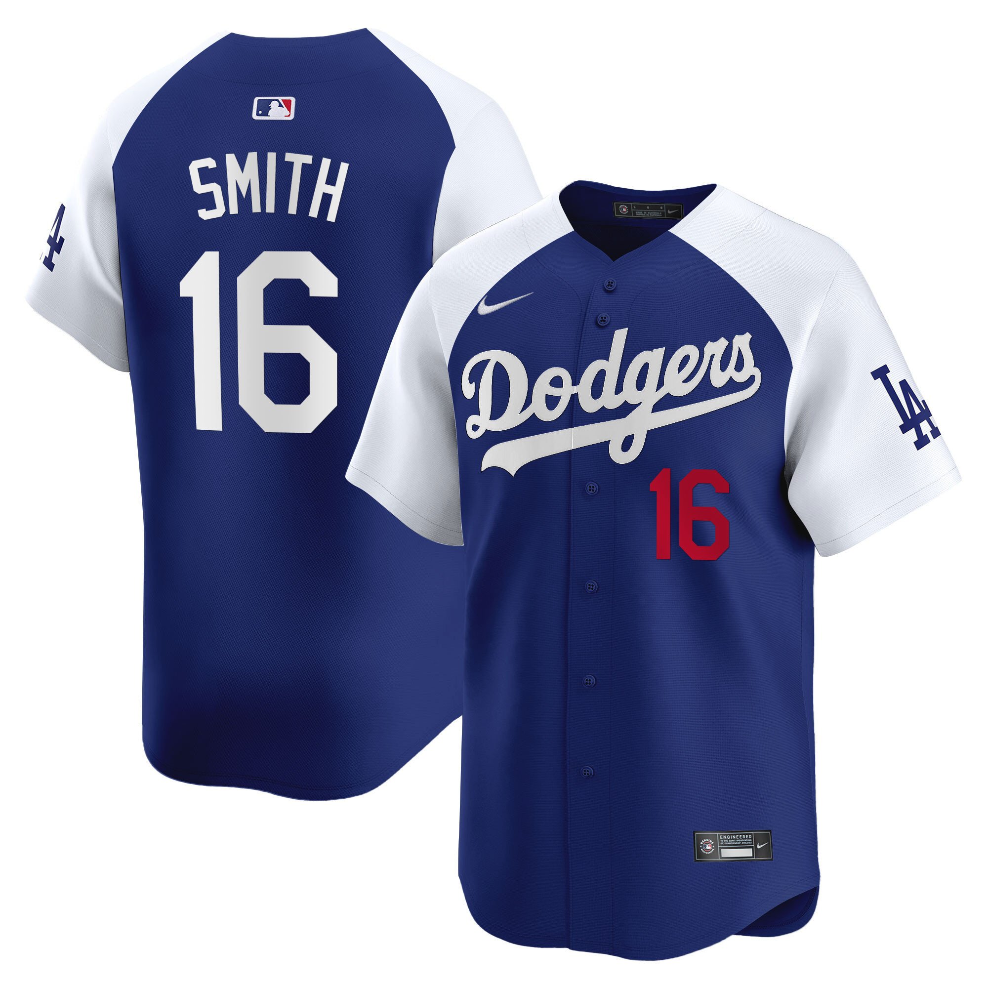 Men's Will Smith Los Angeles Dodgers Vapor Premier Limited Alternate Royal Jersey - All Stitched