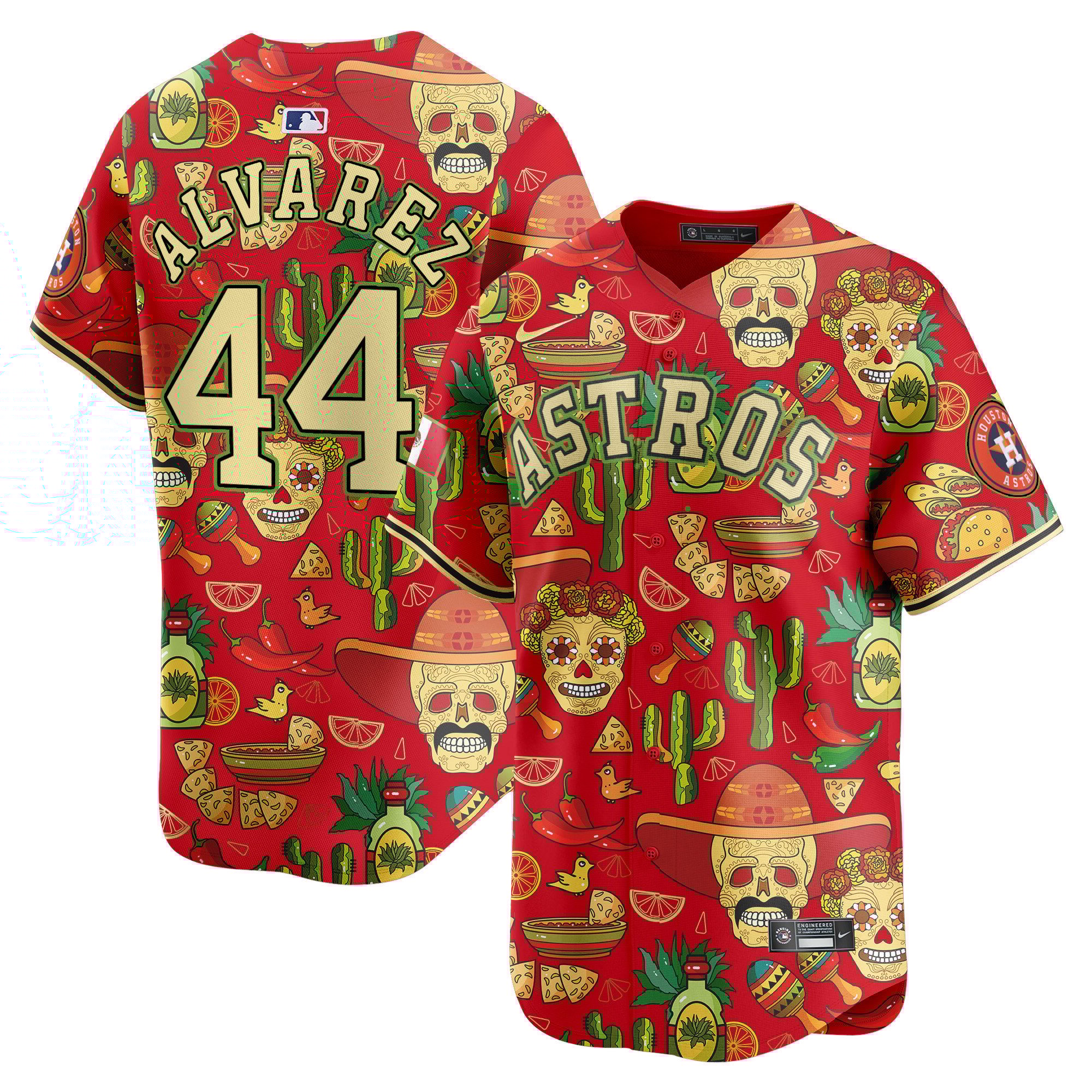 Men's Yordan Â¡lvarez Houston Astros Mexico Cinco De Mayo Vapor Premier Limited Red Jersey - Printed